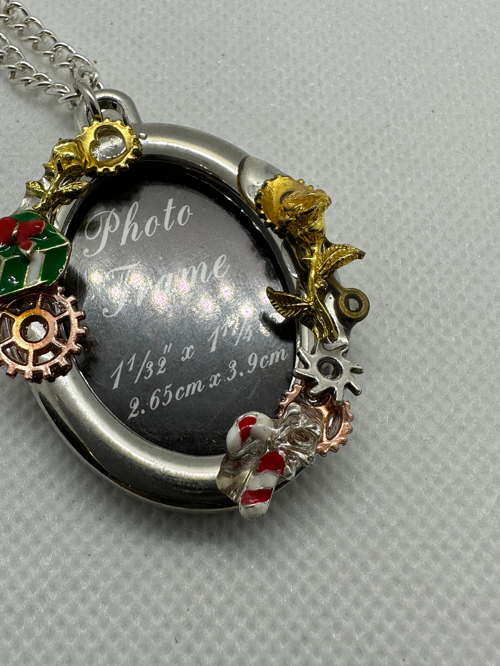 Christmas Frame Steampunk Necklace