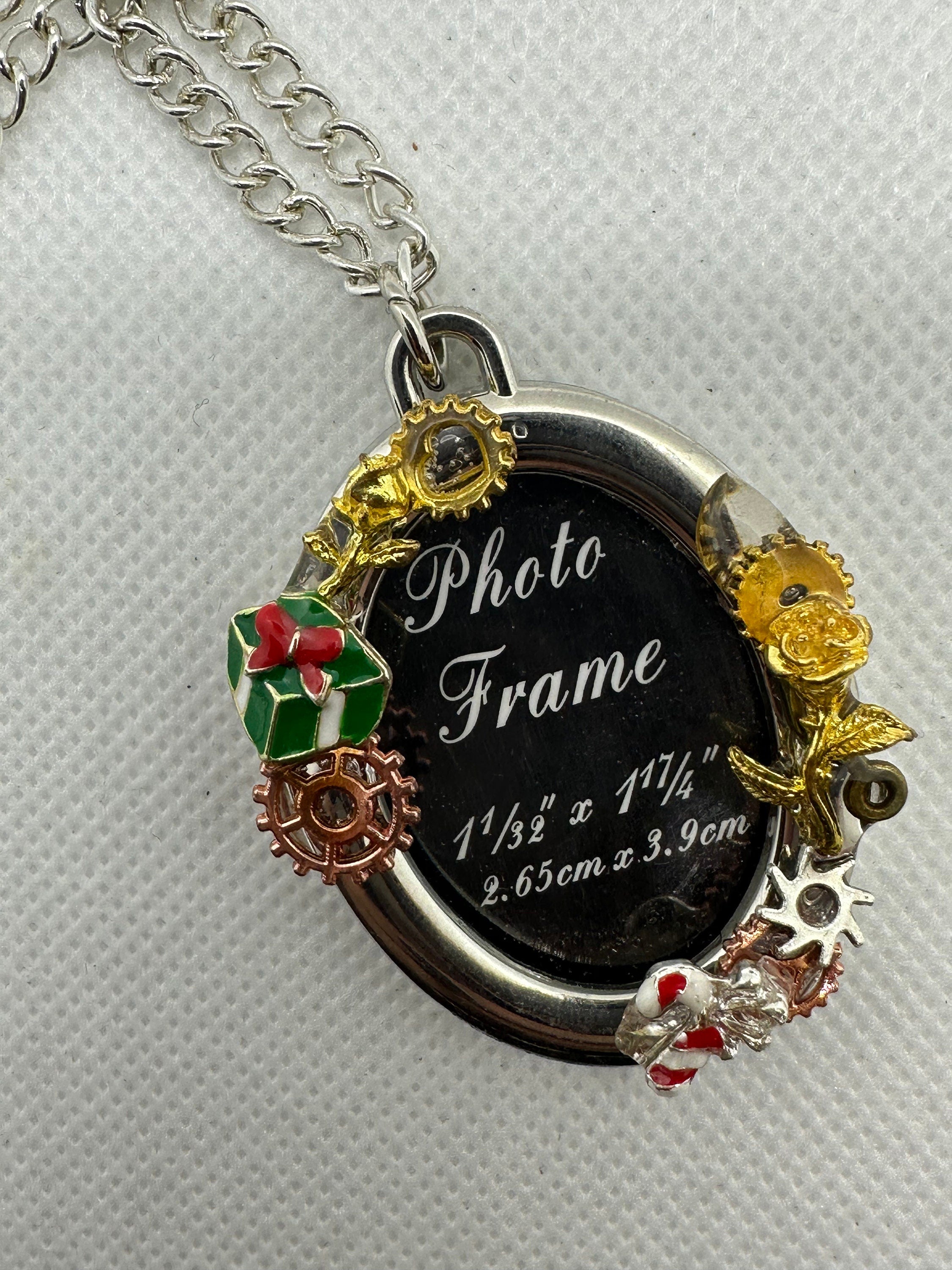 Christmas Frame Steampunk Necklace