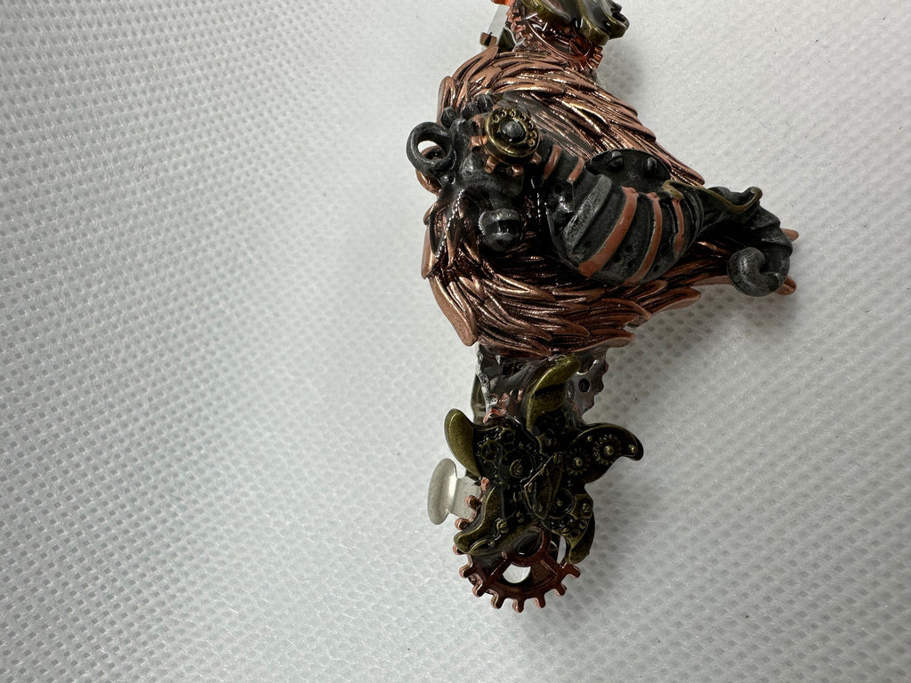 Steampunk Sea Horse with Wings Hair Clip