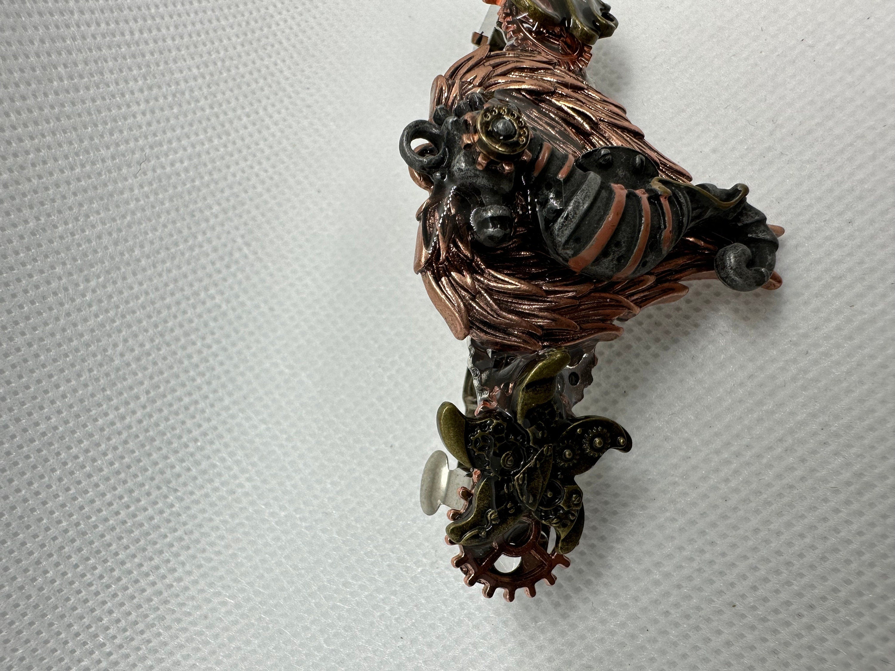 Steampunk Sea Horse with Wings Hair Clip