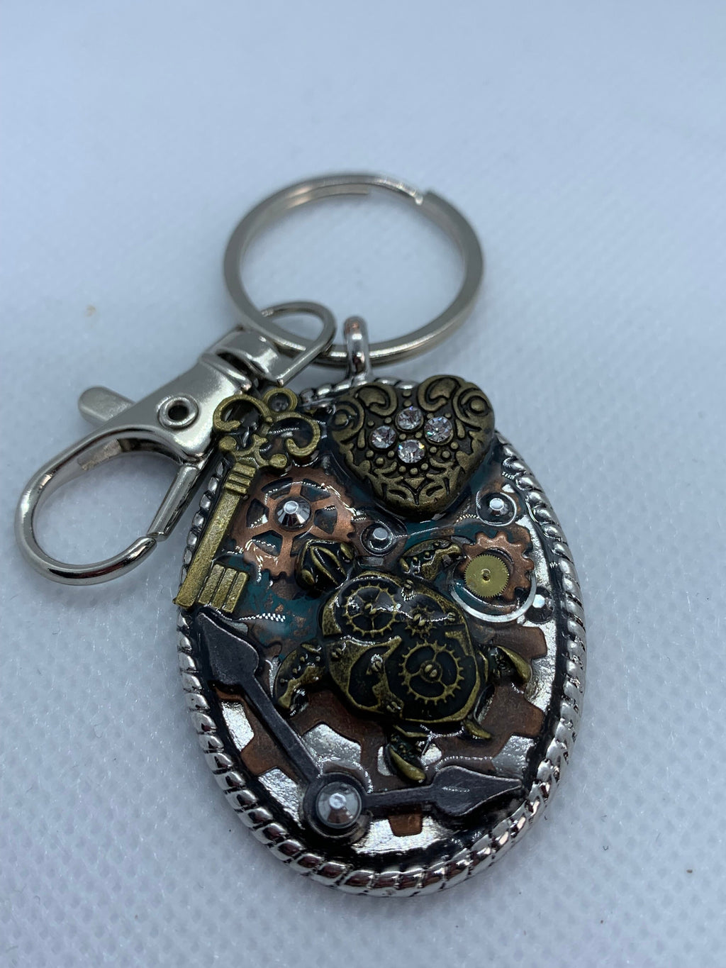 Steampunk Turtle keychain