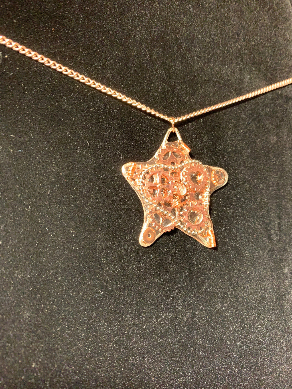 Steampunk star necklace