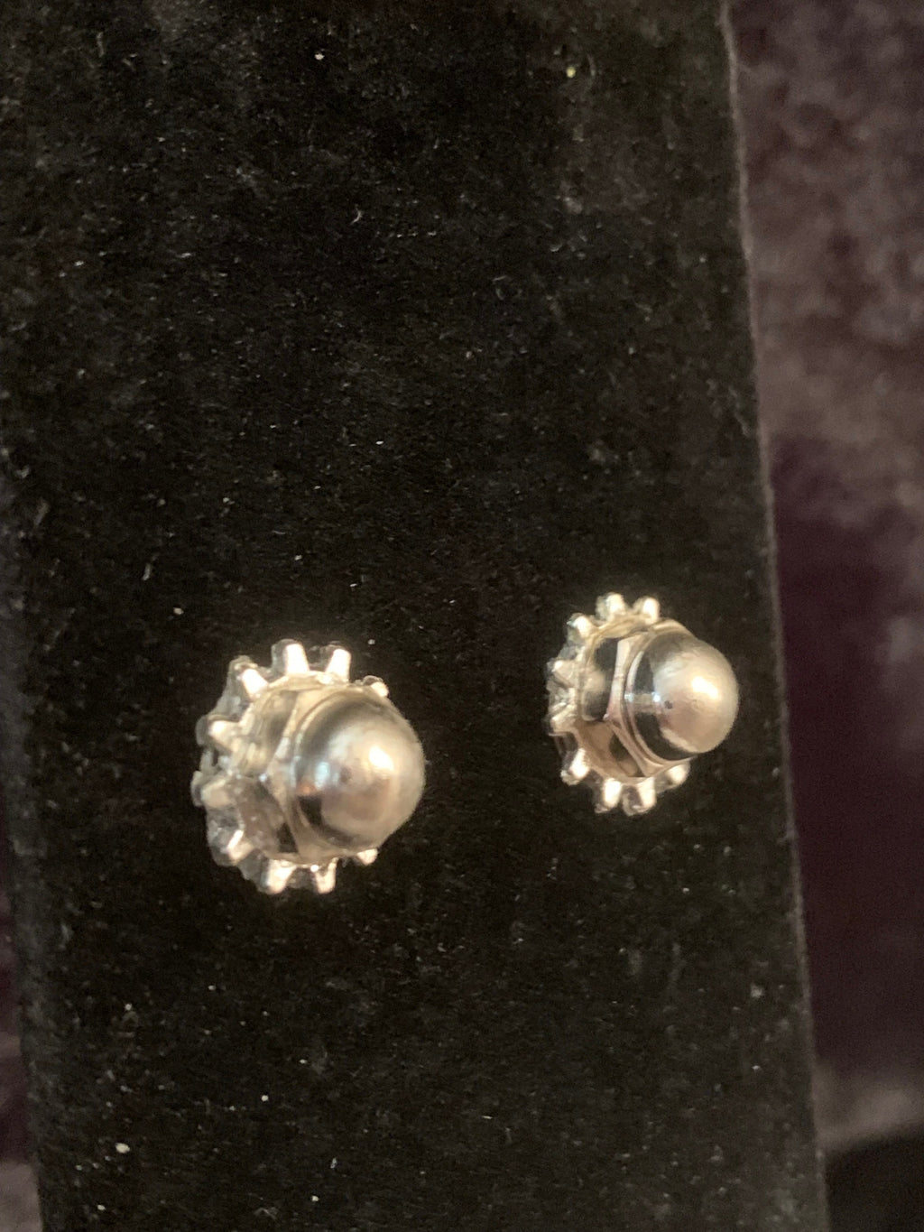 Steampunk Nut stud earrings