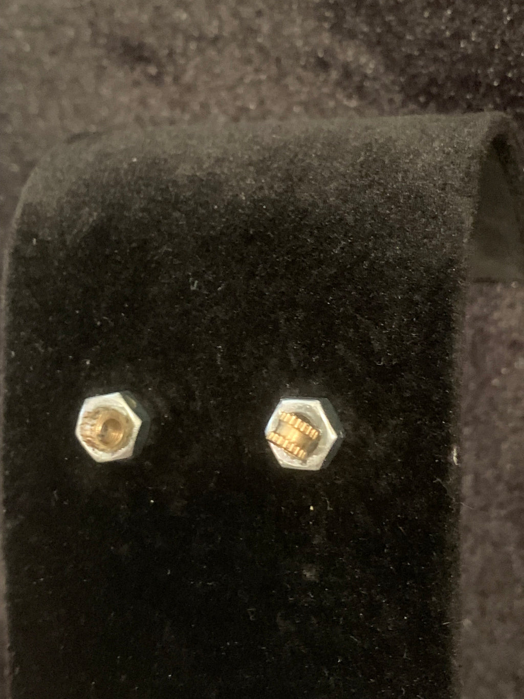 Steampunk Nut stud earrings