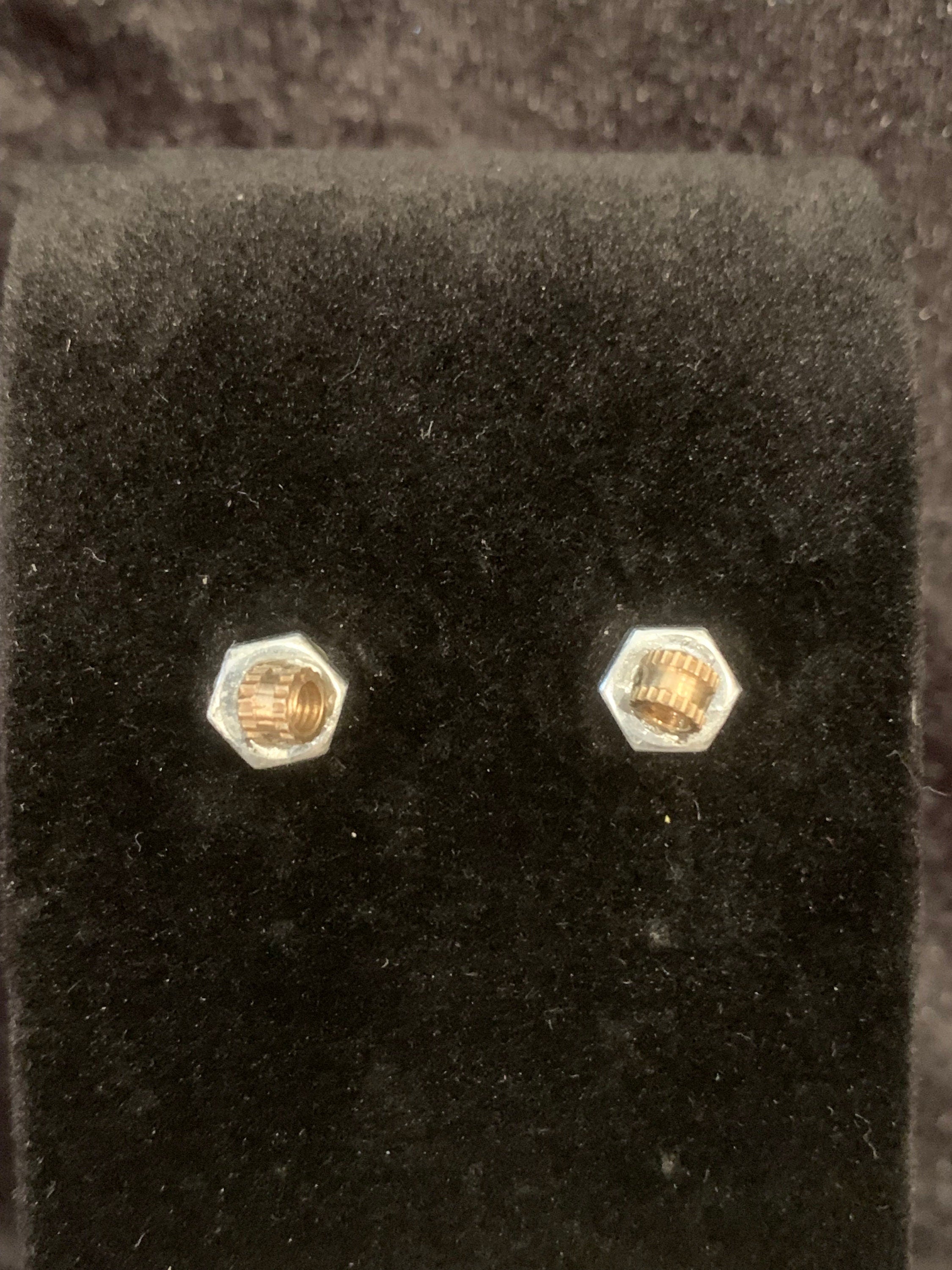 Steampunk Stud Earrings made out of Hardware