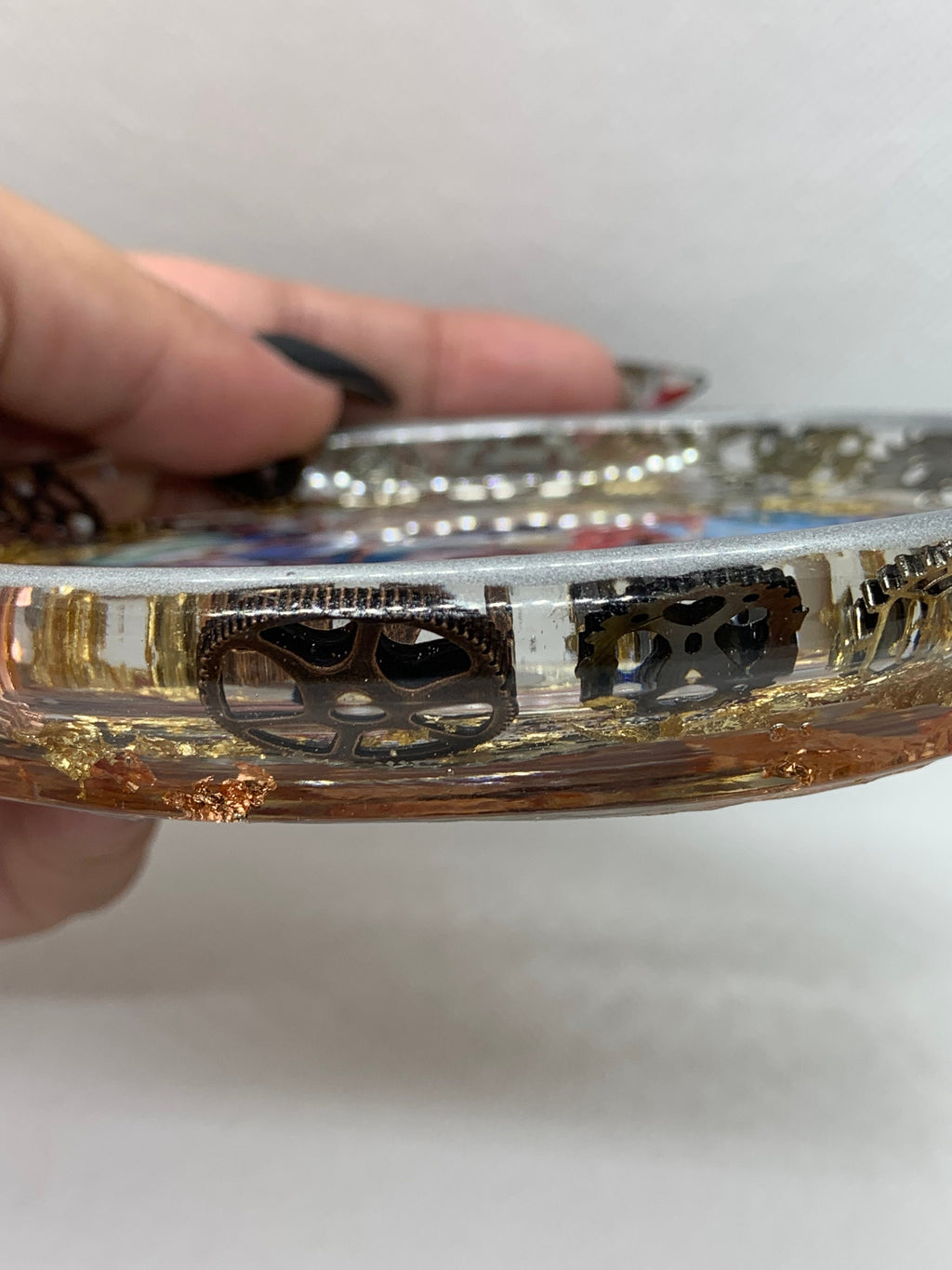 Pin up Girl Steampunk Round Tray