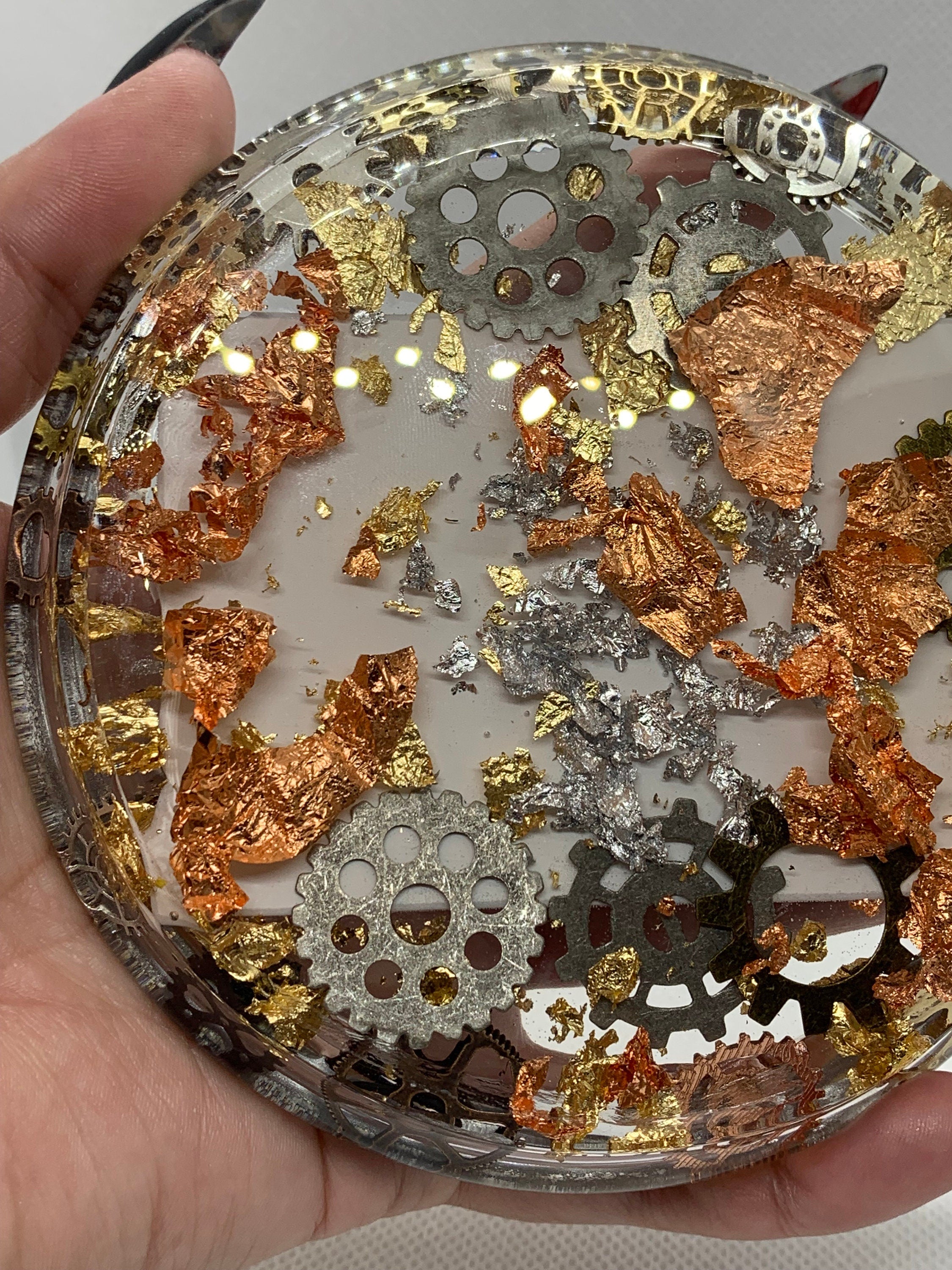 Pin up Girl Steampunk Round Tray