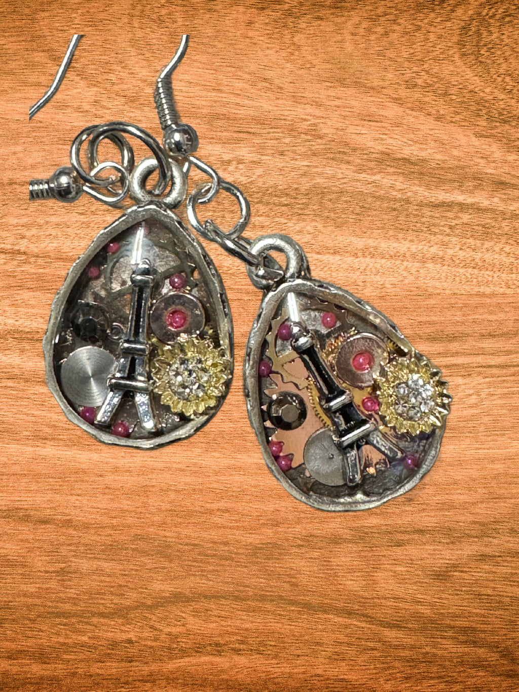 Paris Eiffel Tower Tear Drop Earrings