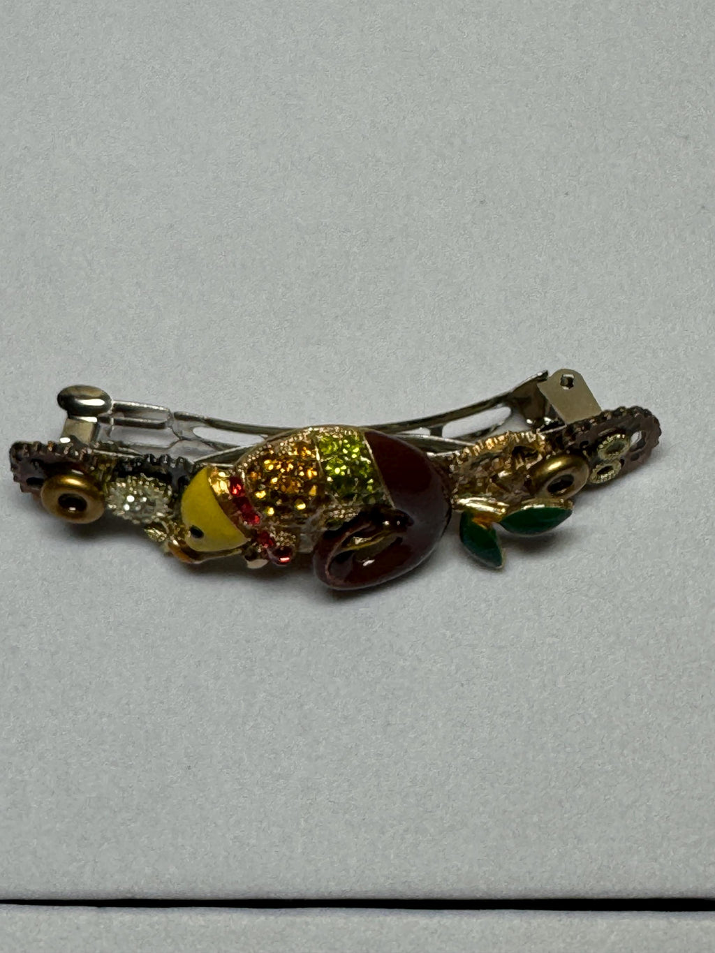 Gecko Metal Rhinestone Barrette