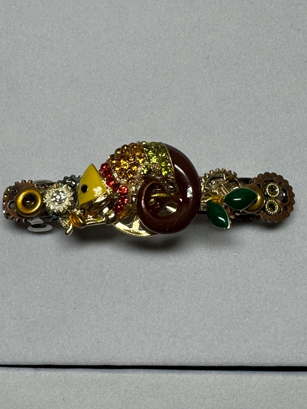 Gecko Metal Rhinestone Barrette