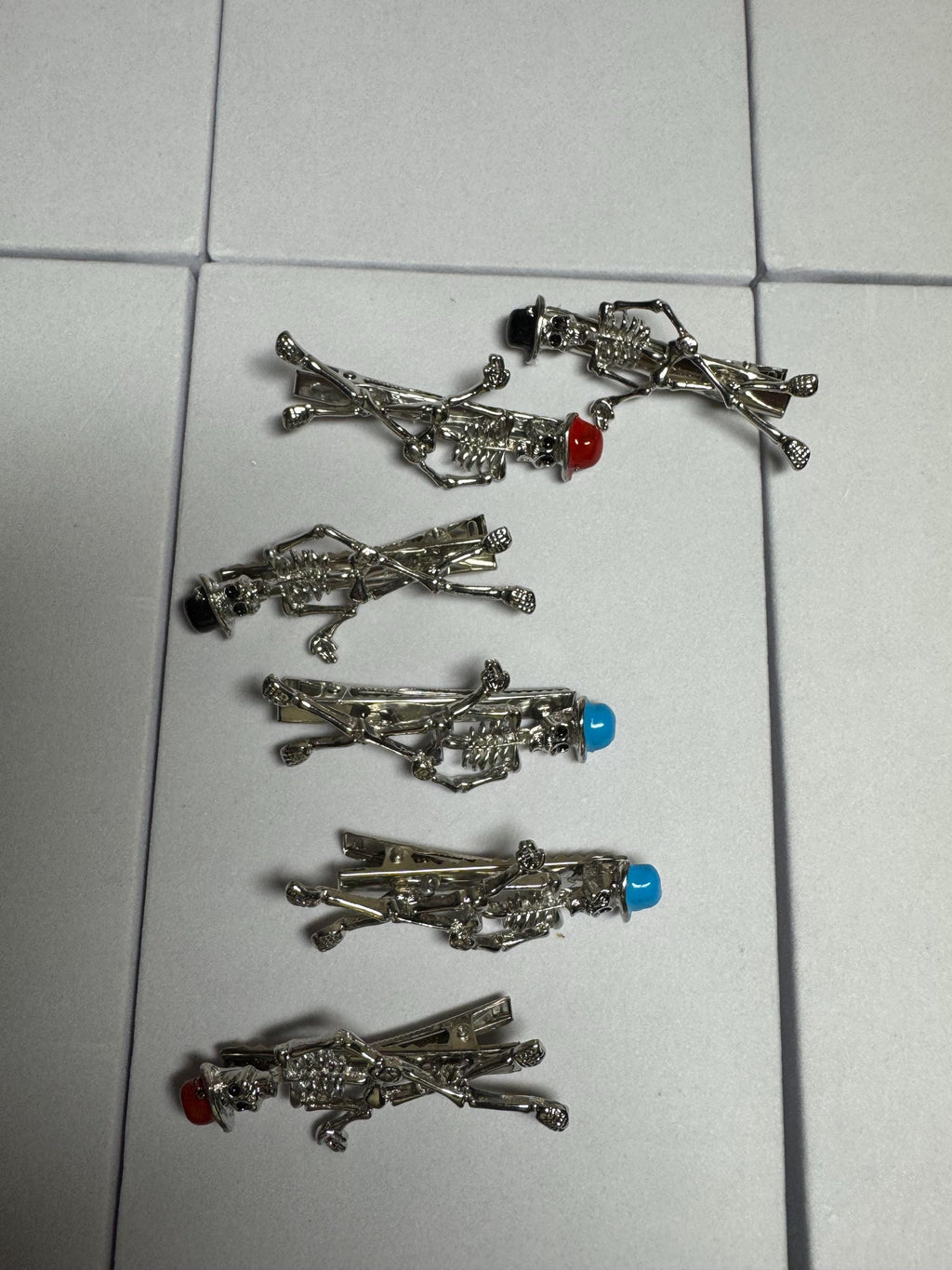 Skeleton with Top Hat Hair clip Barrette