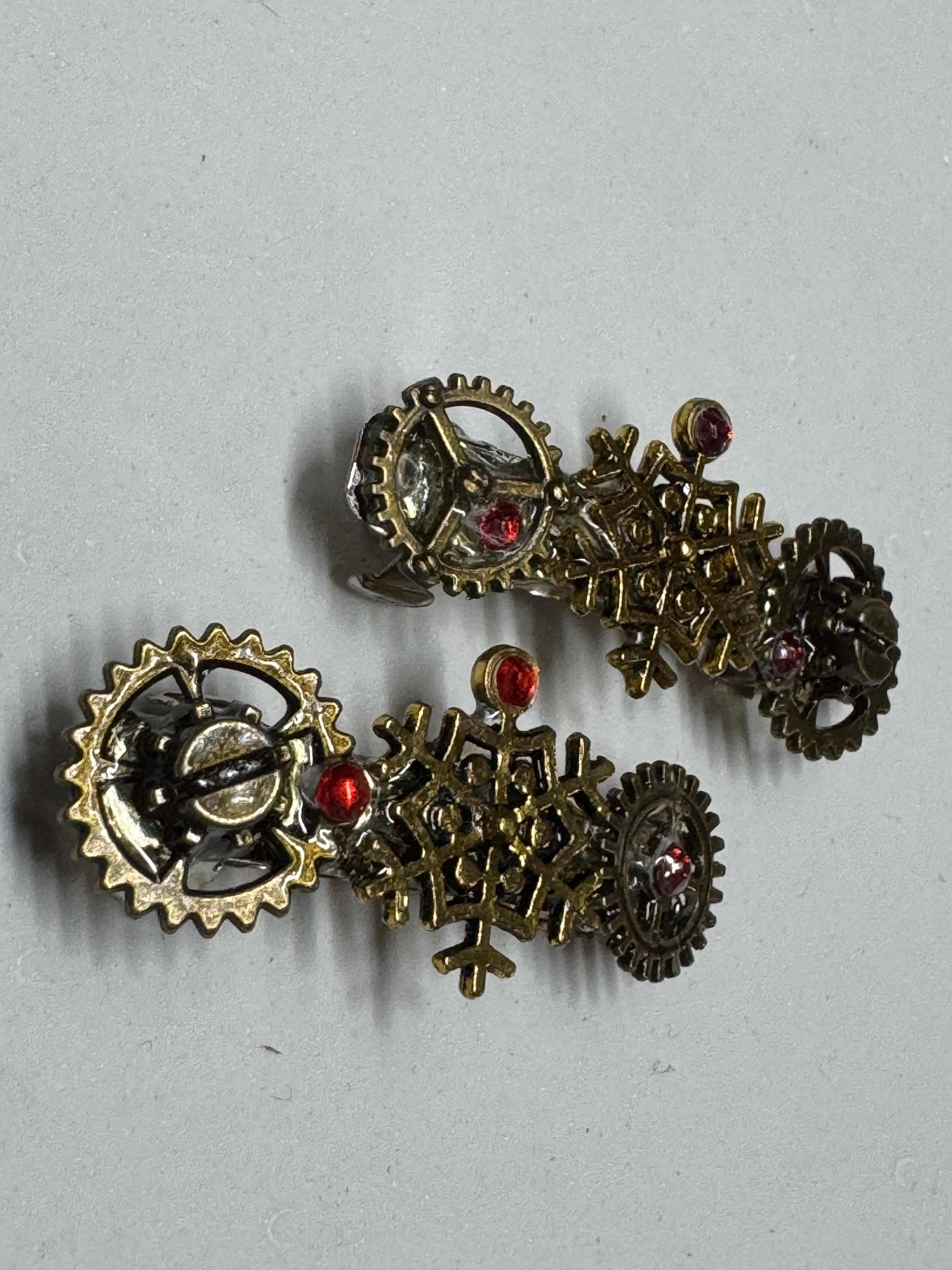 Snowflake Steampunk Metal Barrette sets