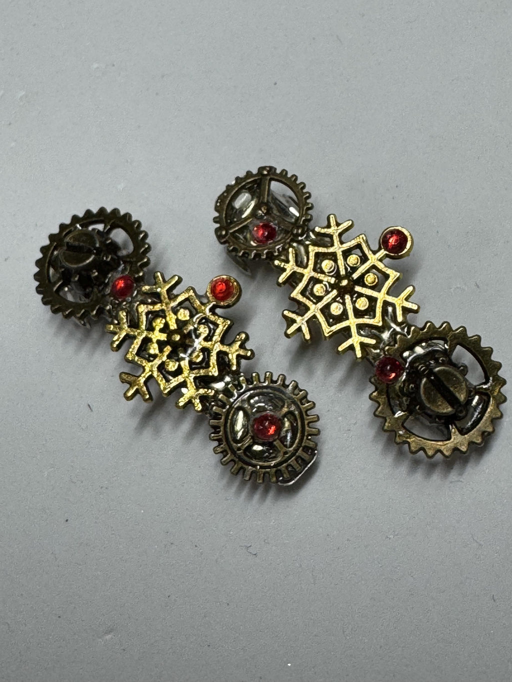 Snowflake Steampunk Metal Barrette sets