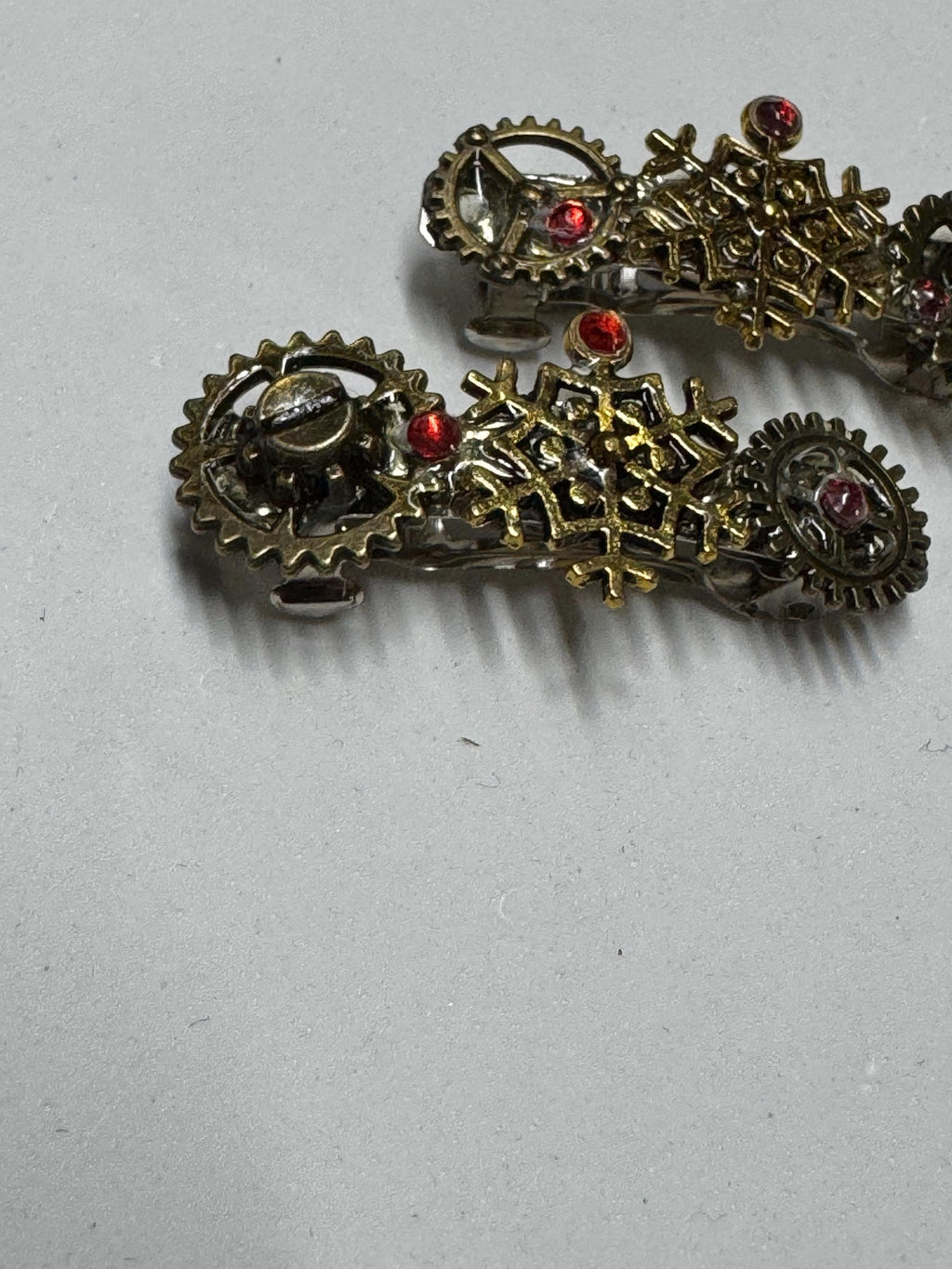 Snowflake Steampunk Metal Barrette sets