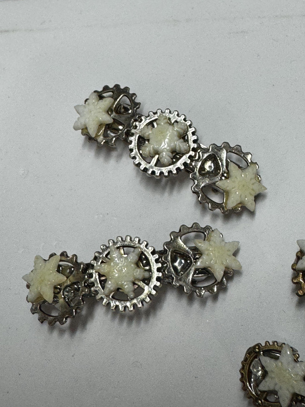 Snowflake Steampunk Metal Barrette sets