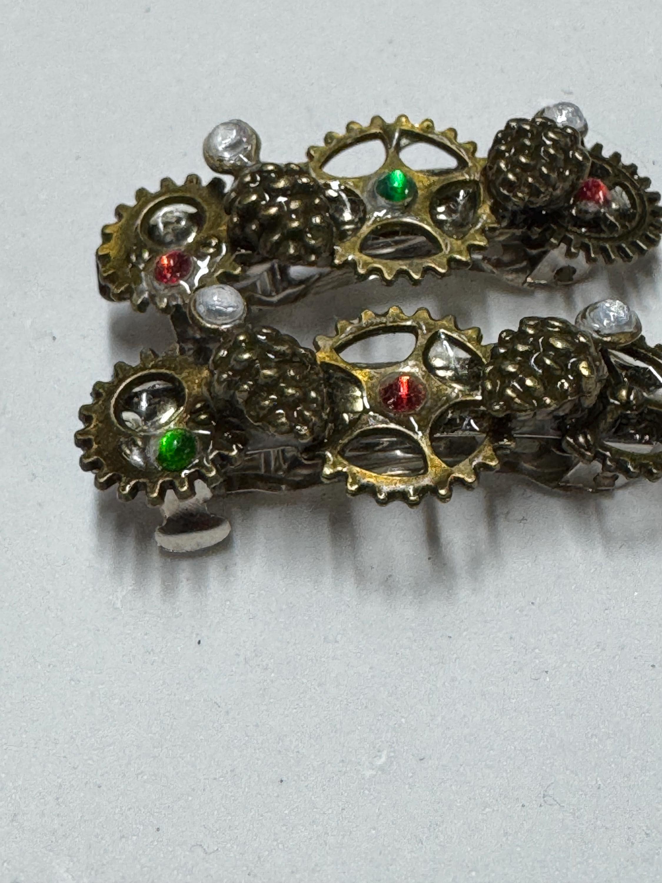 Pinecone Metal Steampunk hair Barrette sets