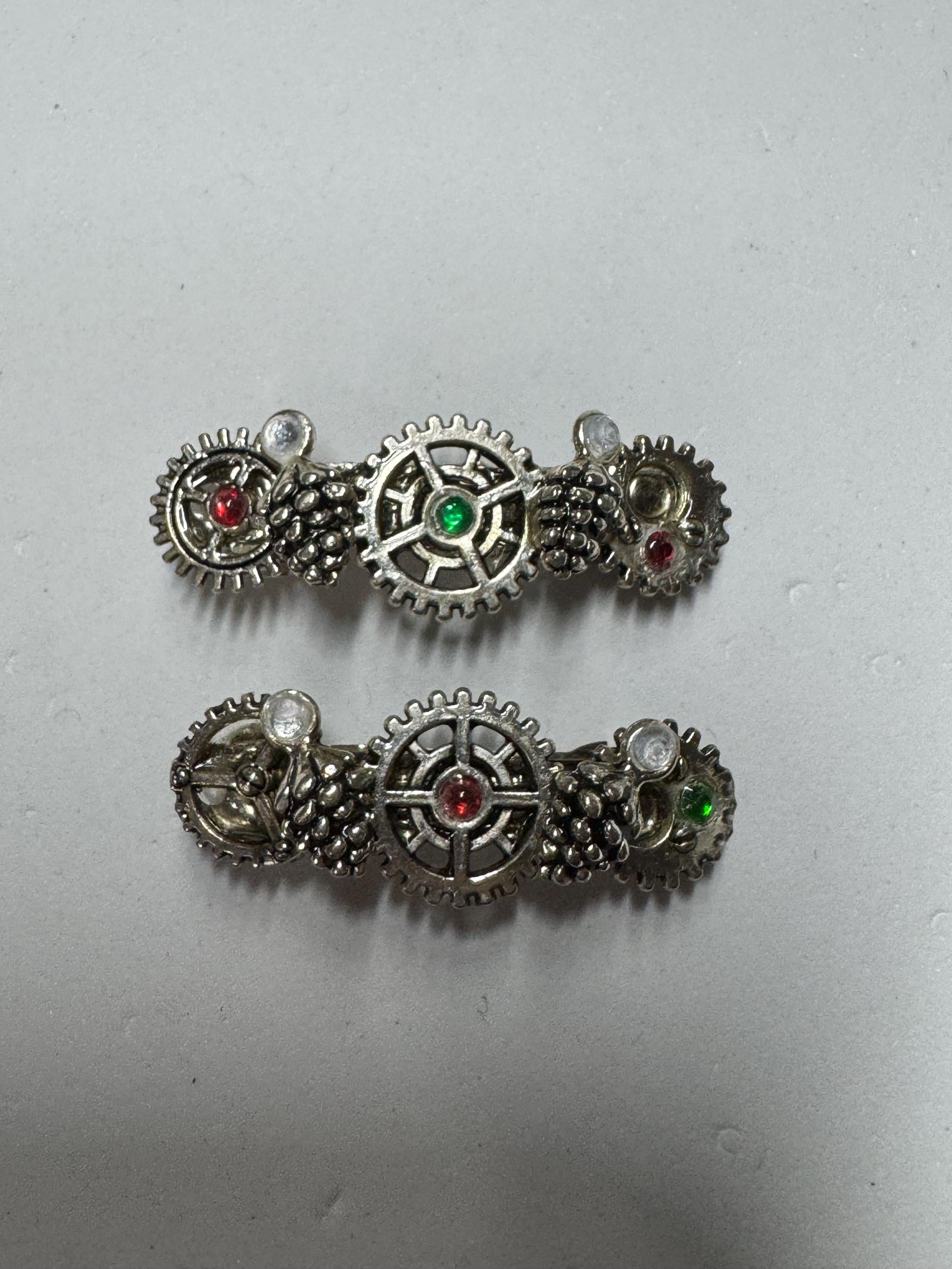 Pinecone Metal Steampunk hair Barrette sets