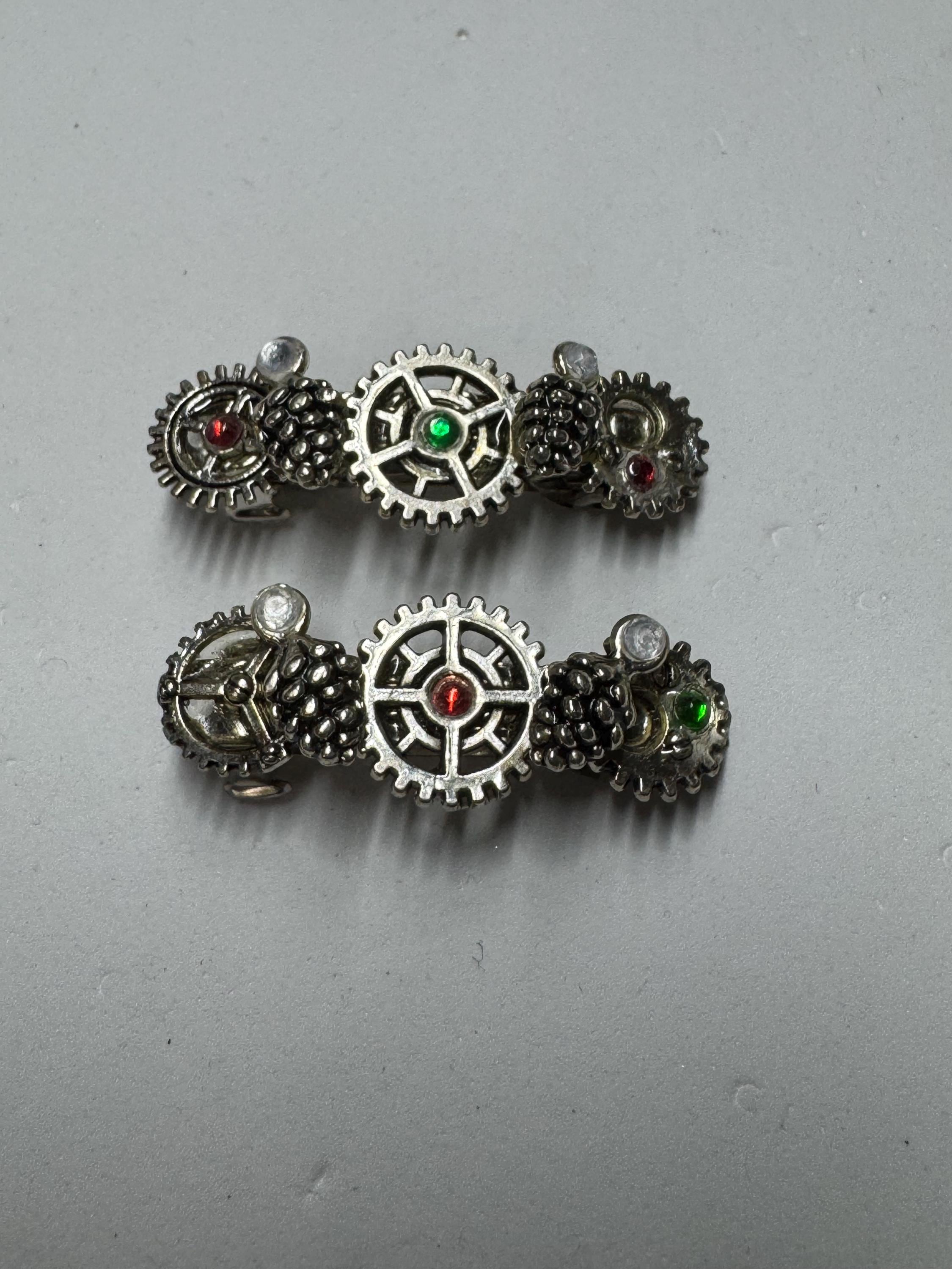 Pinecone Metal Steampunk hair Barrette sets