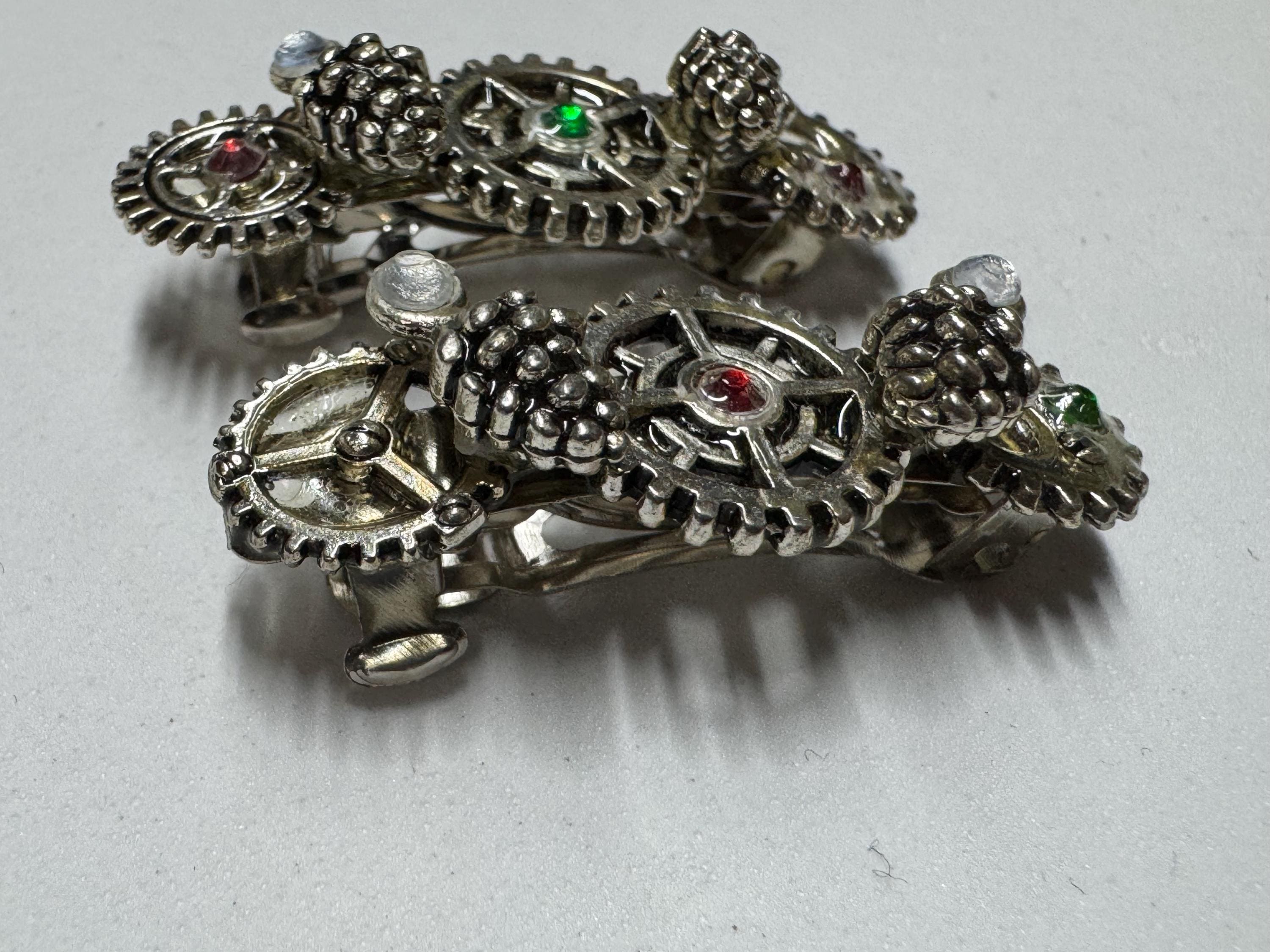 Pinecone Metal Steampunk hair Barrette sets