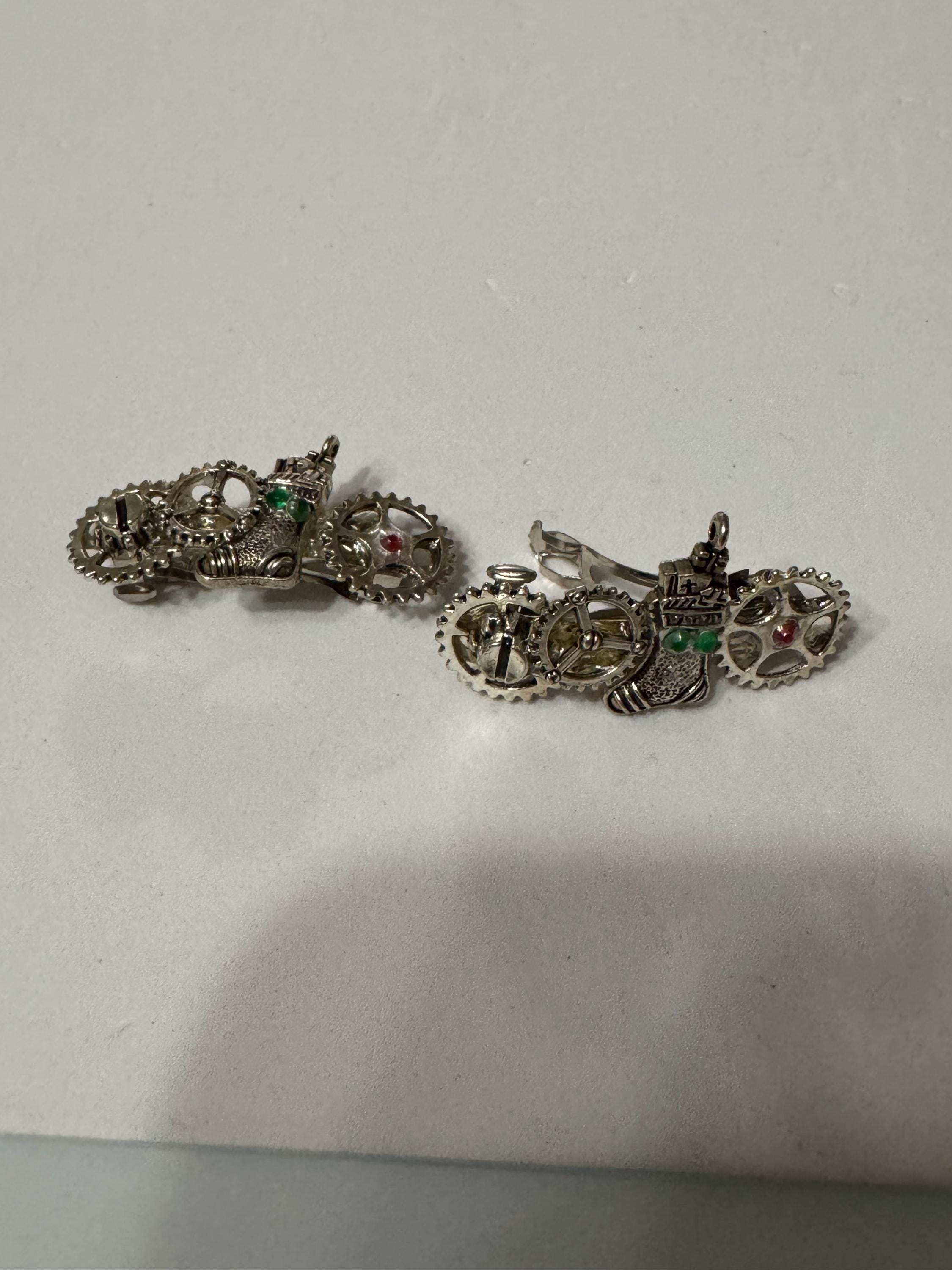 Christmas Stocking Steampunk Metal Barrette Sets