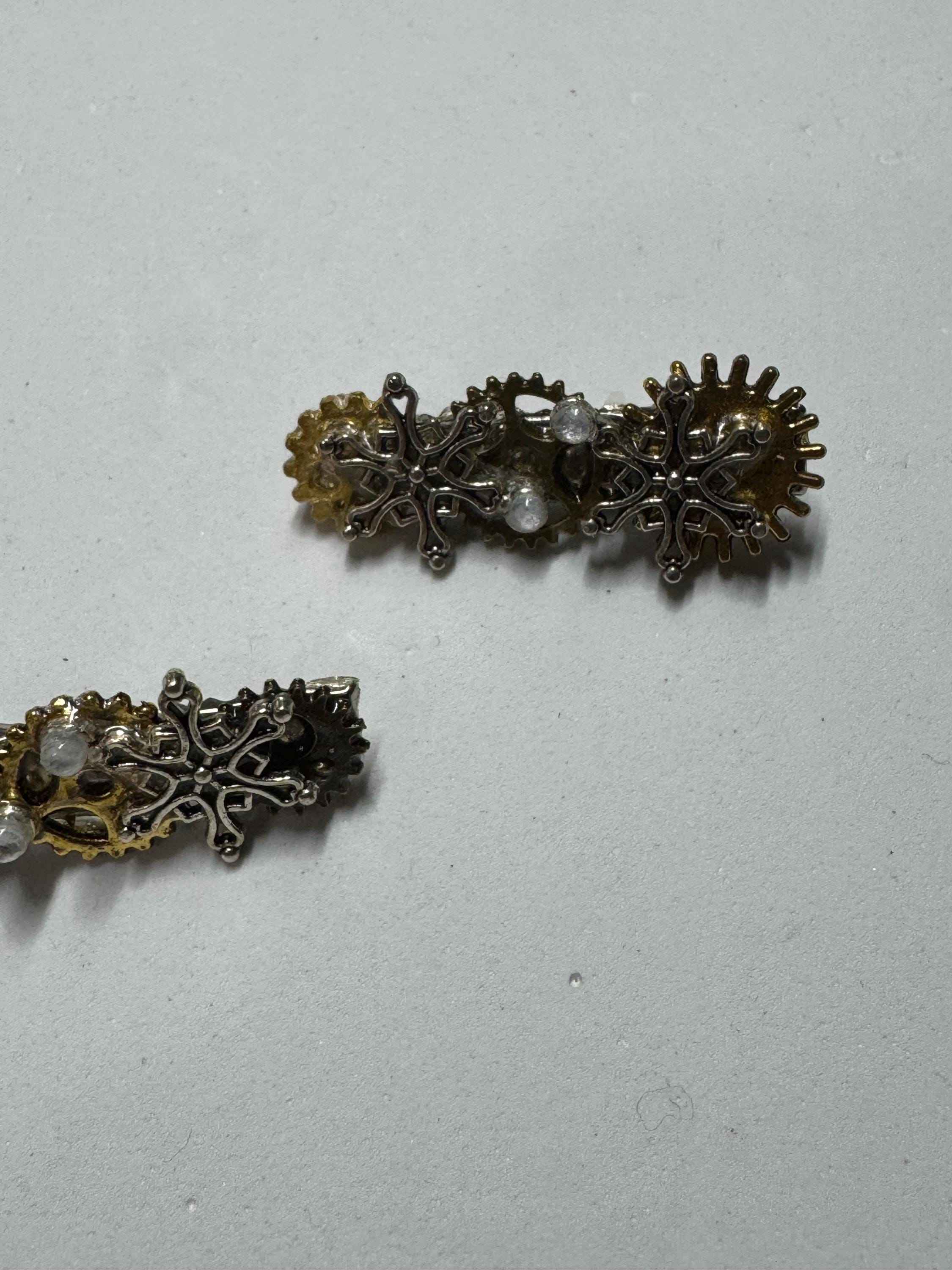 Tiny Metal Hair Clip Sets, Clover, Skulls and Snowflakes