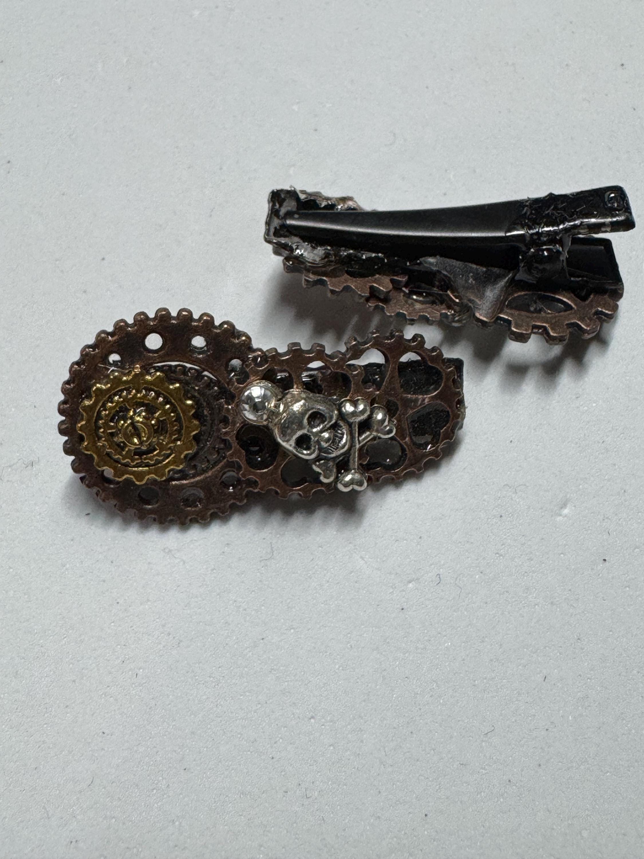 Tiny Metal Hair Clip Sets, Clover, Skulls and Snowflakes