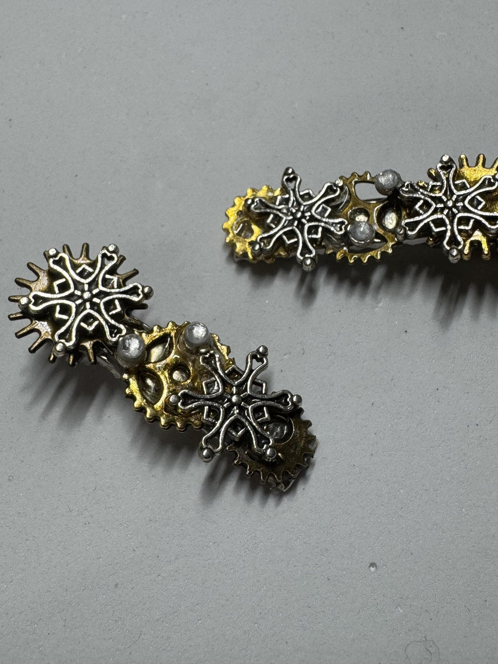 Tiny Metal Hair Clip Sets, Clover, Skulls and Snowflakes