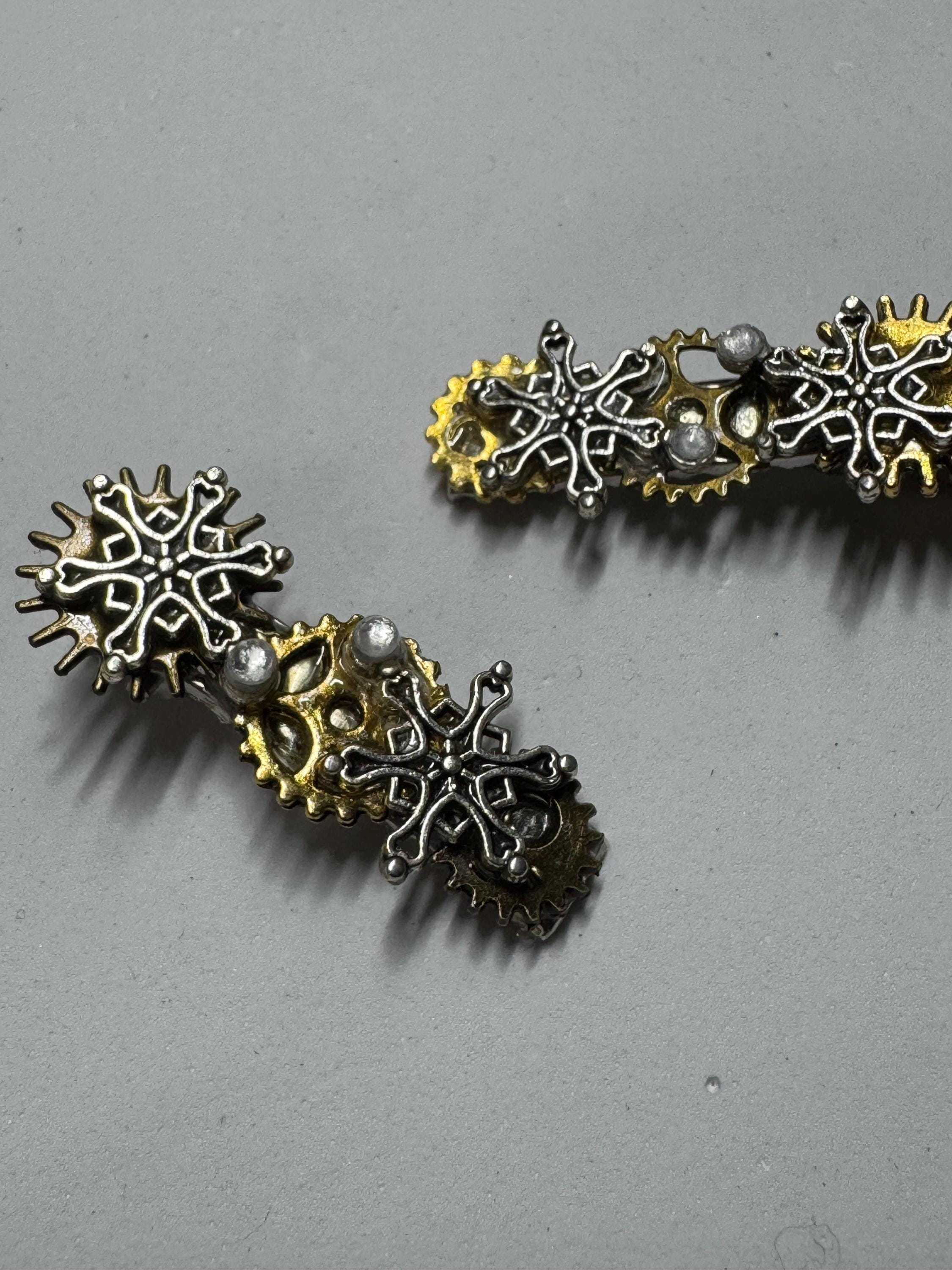 Tiny Metal Hair Clip Sets, Clover, Skulls and Snowflakes
