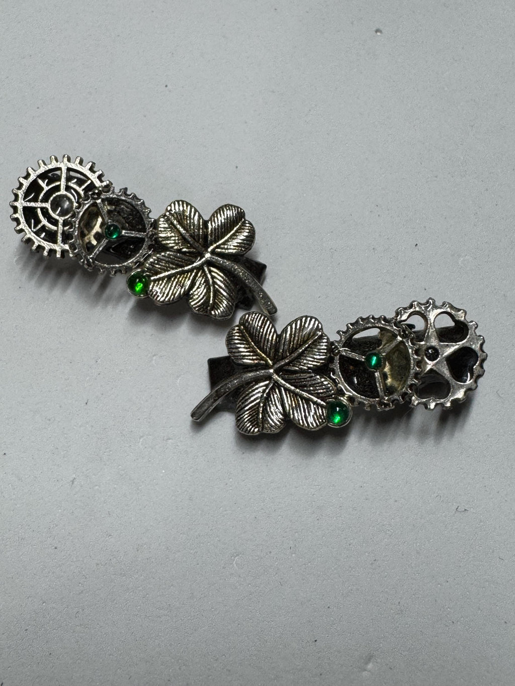 Tiny Metal Hair Clip Sets, Clover, Skulls and Snowflakes