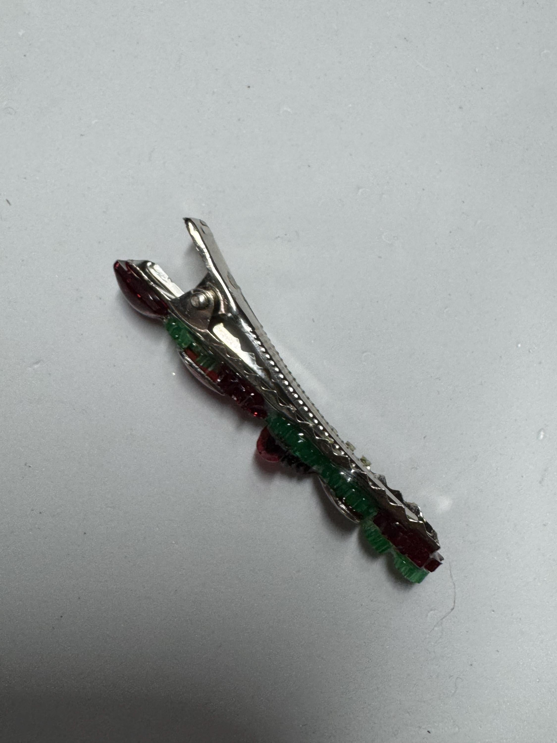 Flower and Resin Hair Clips