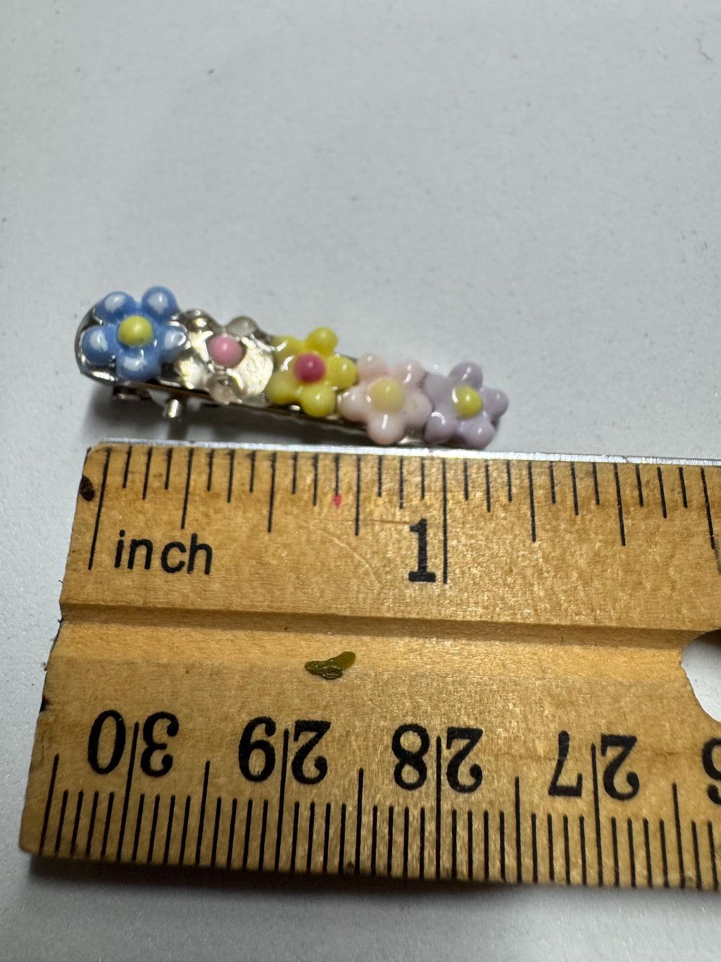 Flower and Resin Hair Clips