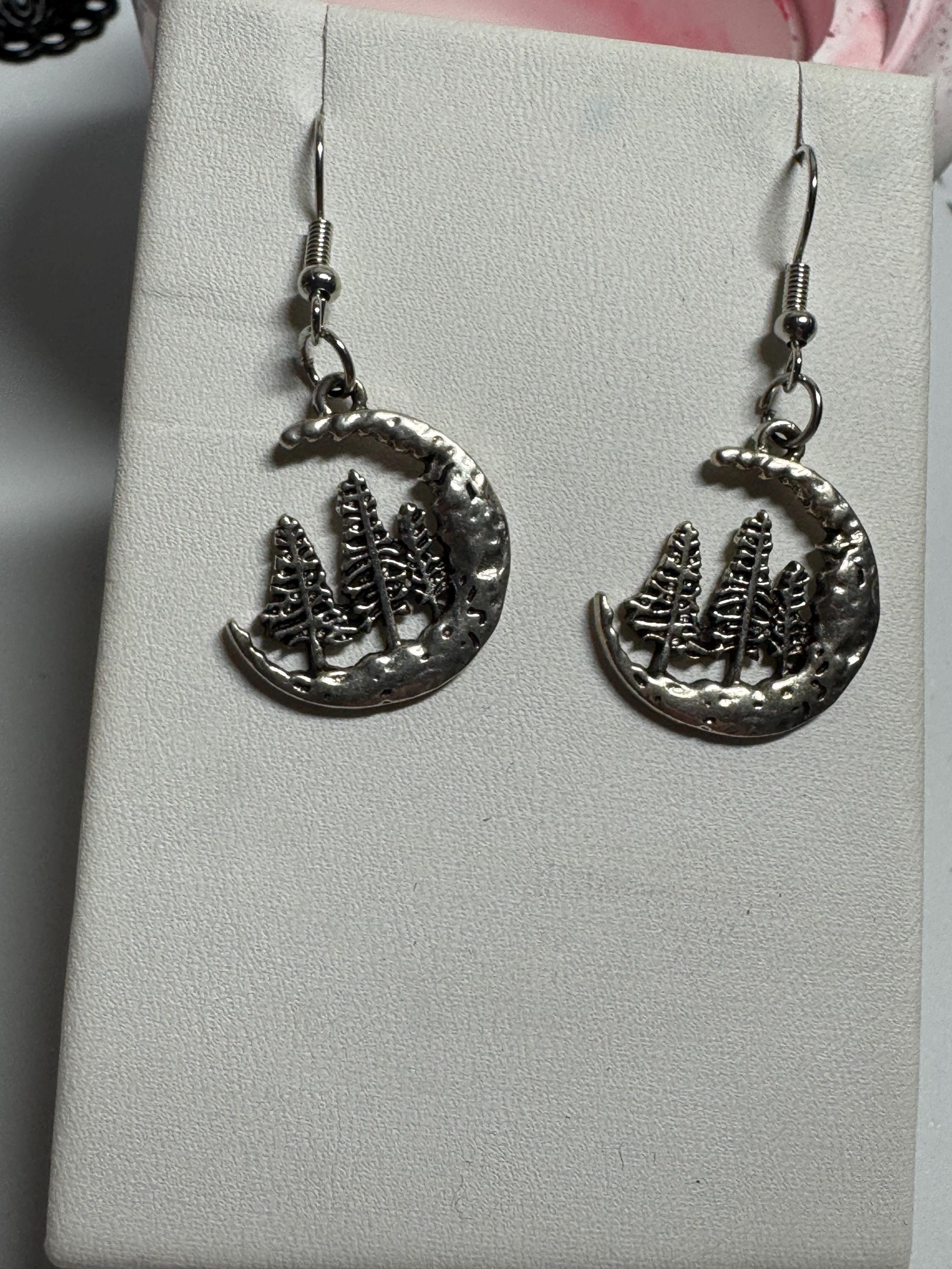 Pine Tree Earrings Silver or Copper