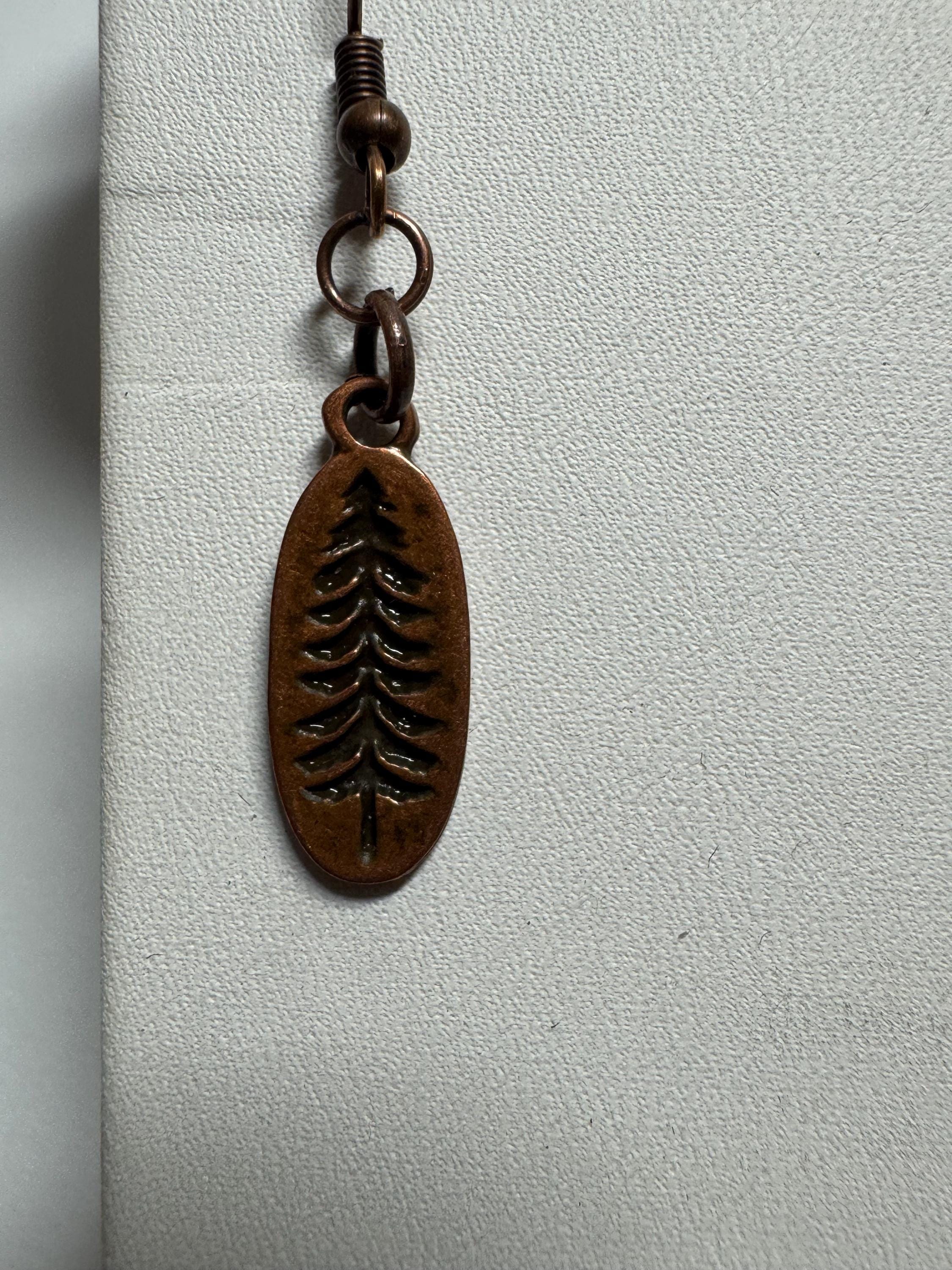 Pine Tree Earrings Silver or Copper