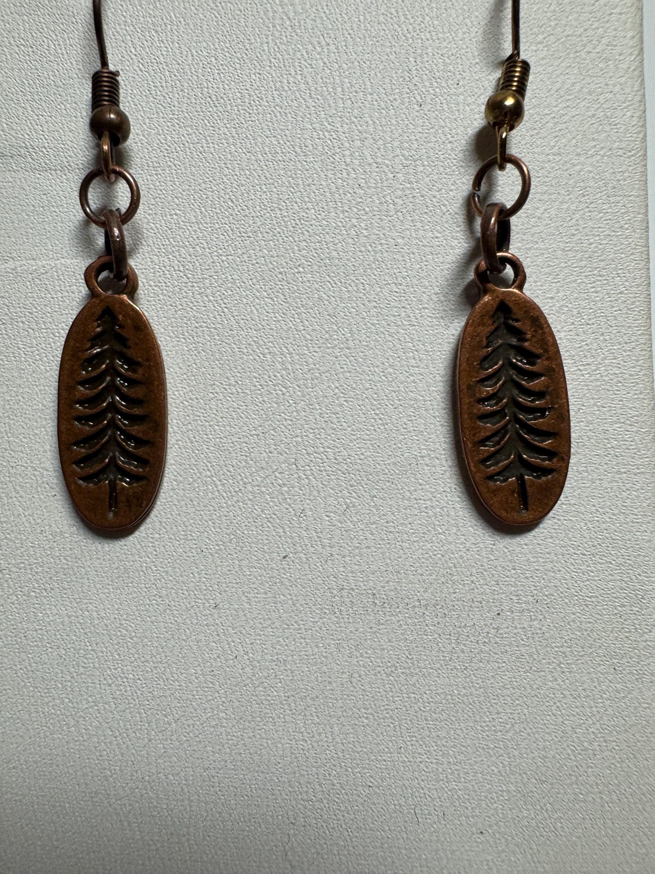 Pine Tree Earrings Silver or Copper