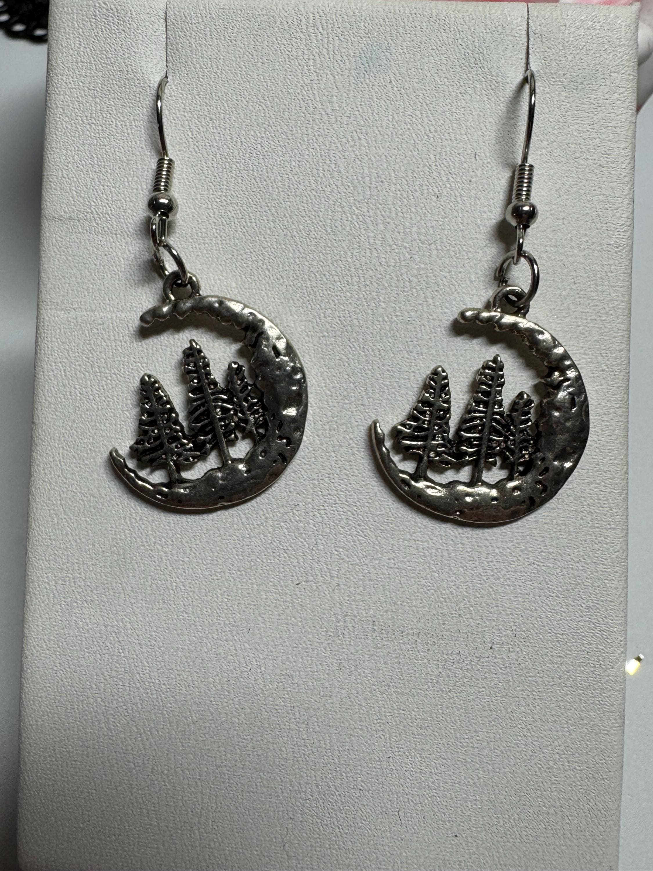 Pine Tree Earrings Silver or Copper