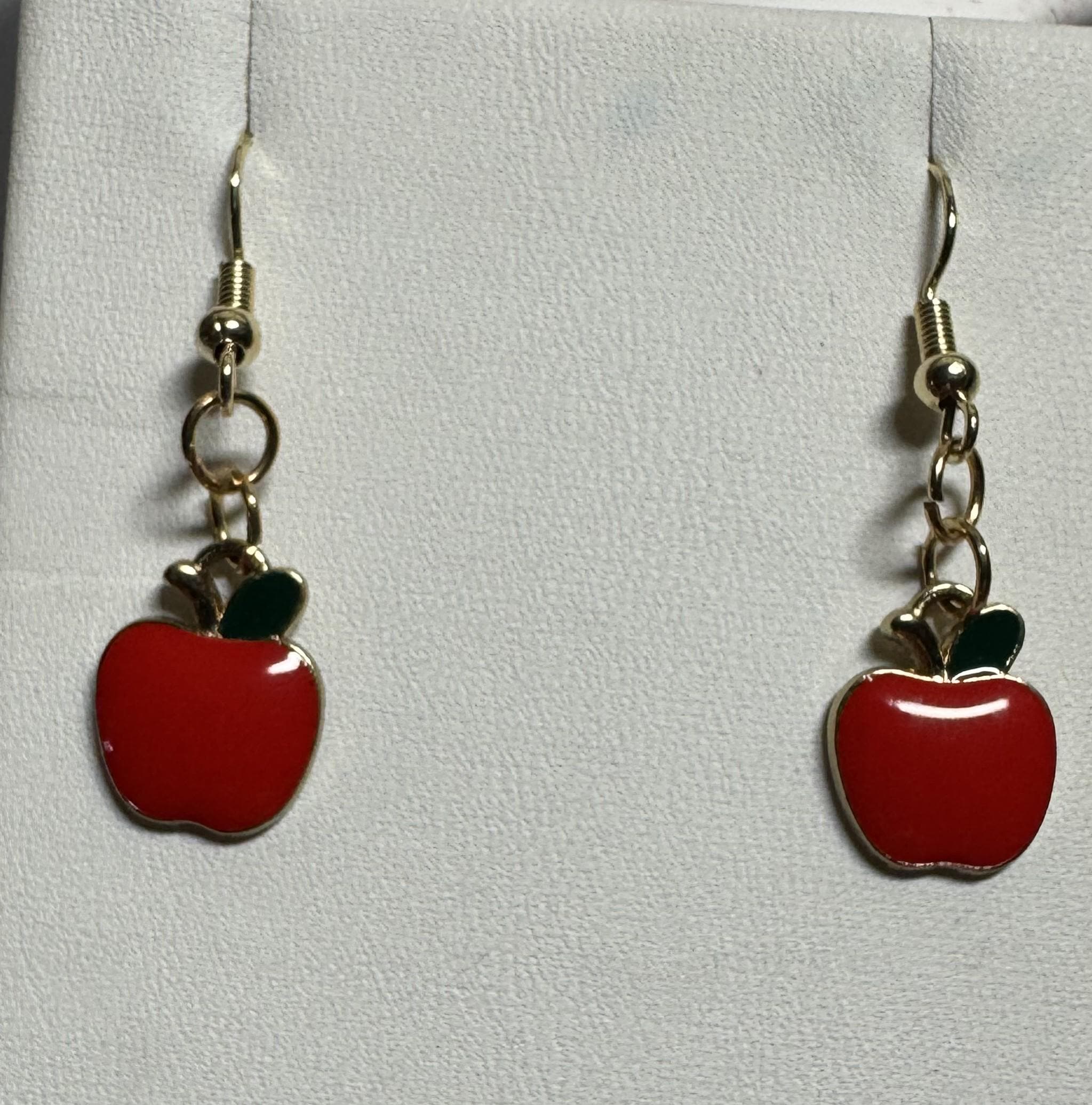 Apple Earrings Red or Green