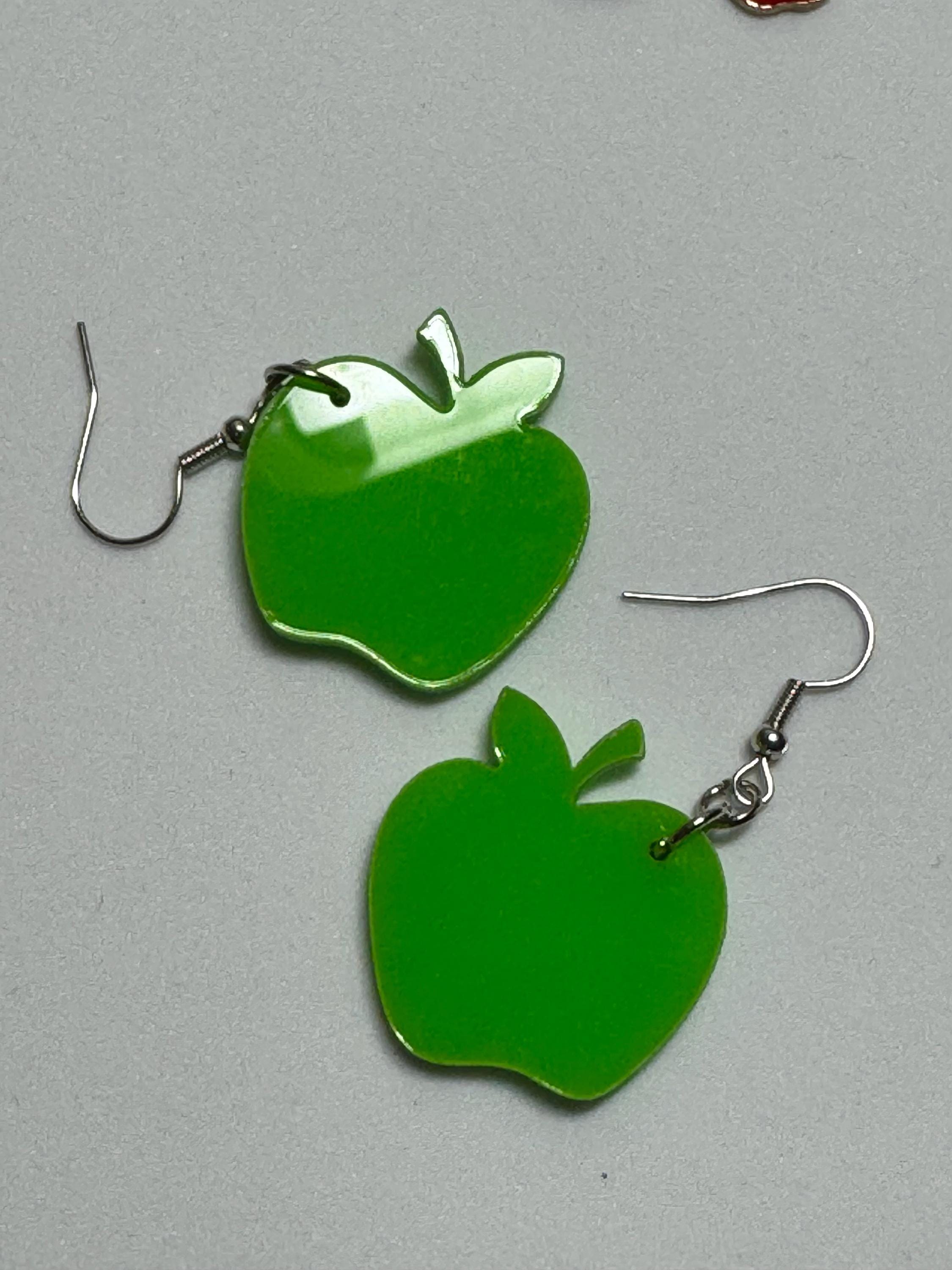 Apple Earrings Red or Green