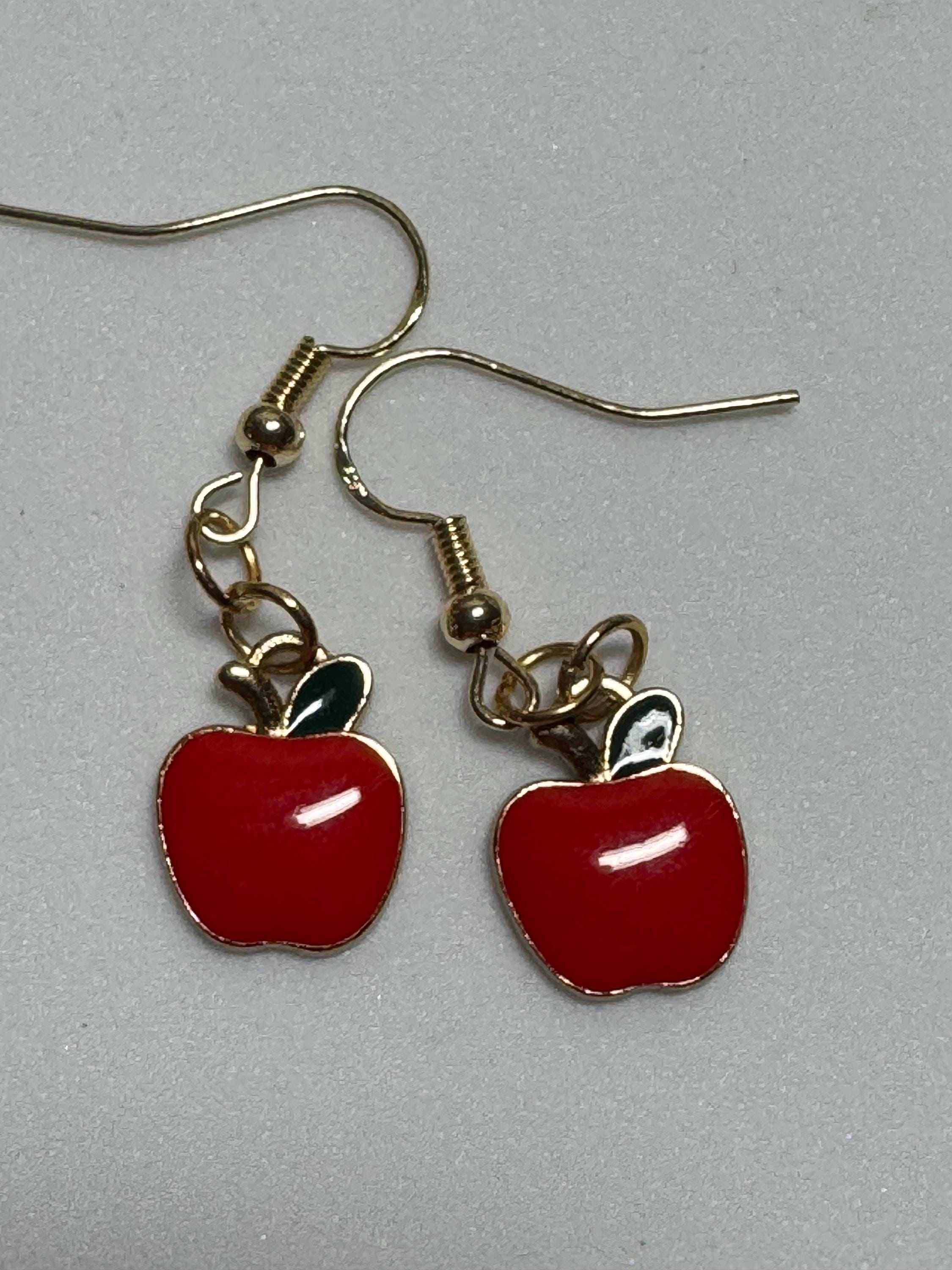 Apple Earrings Red or Green