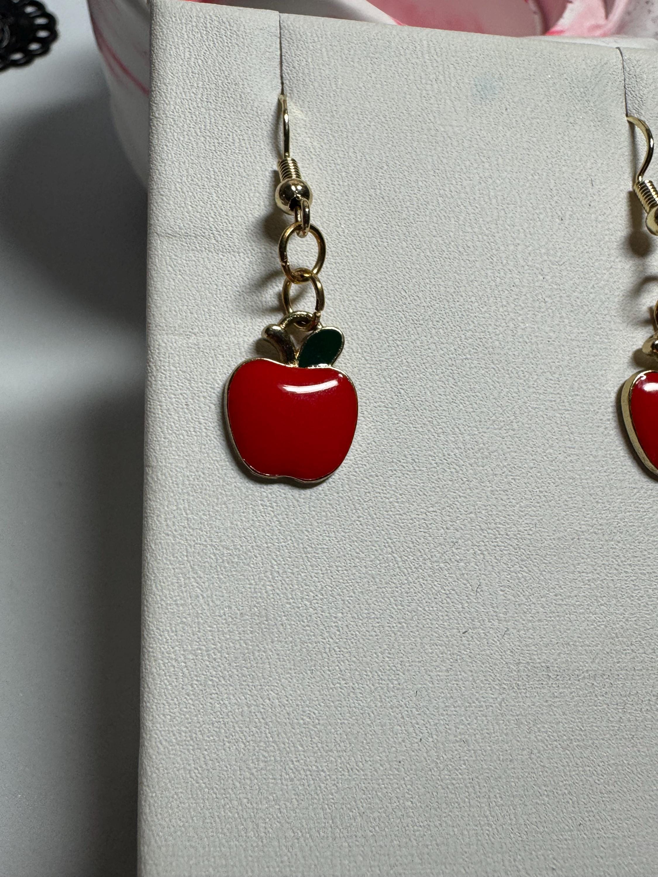 Apple Earrings Red or Green