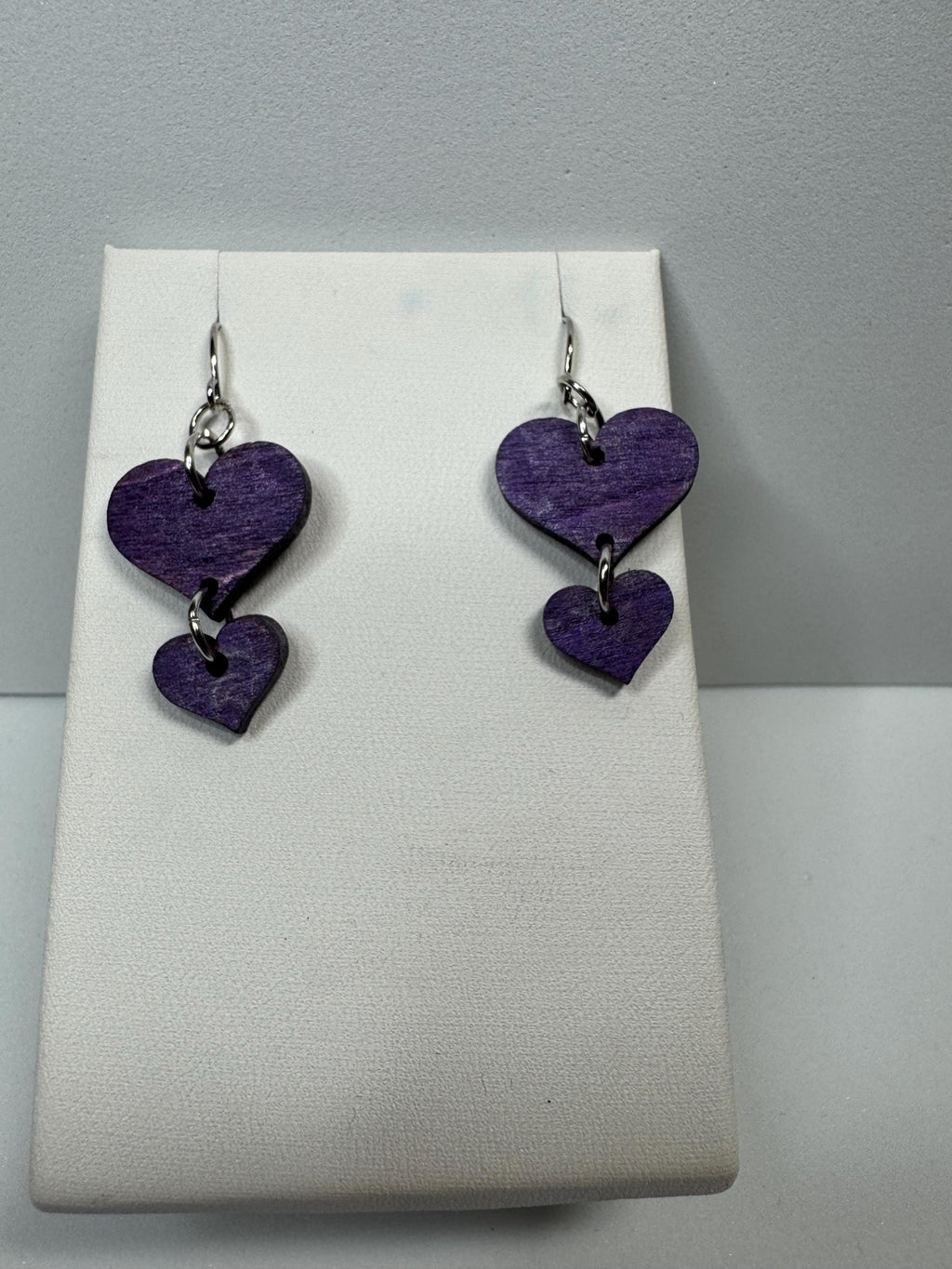 Wooden Heart Earrings