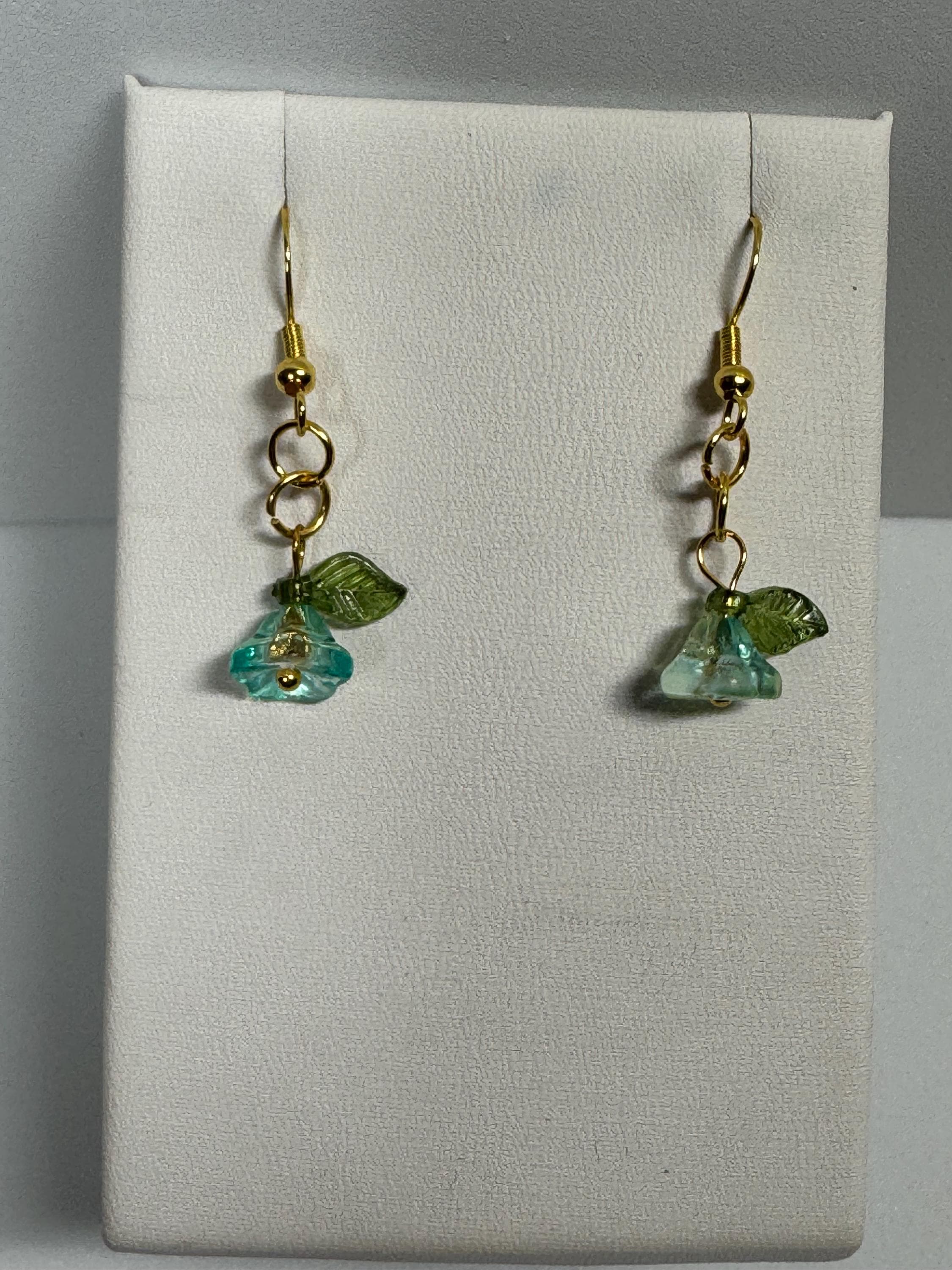 Beaded Flower Dangle Earrings