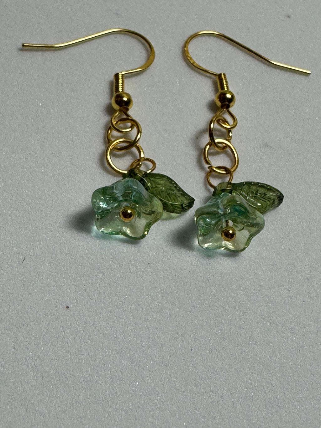 Beaded Flower Dangle Earrings