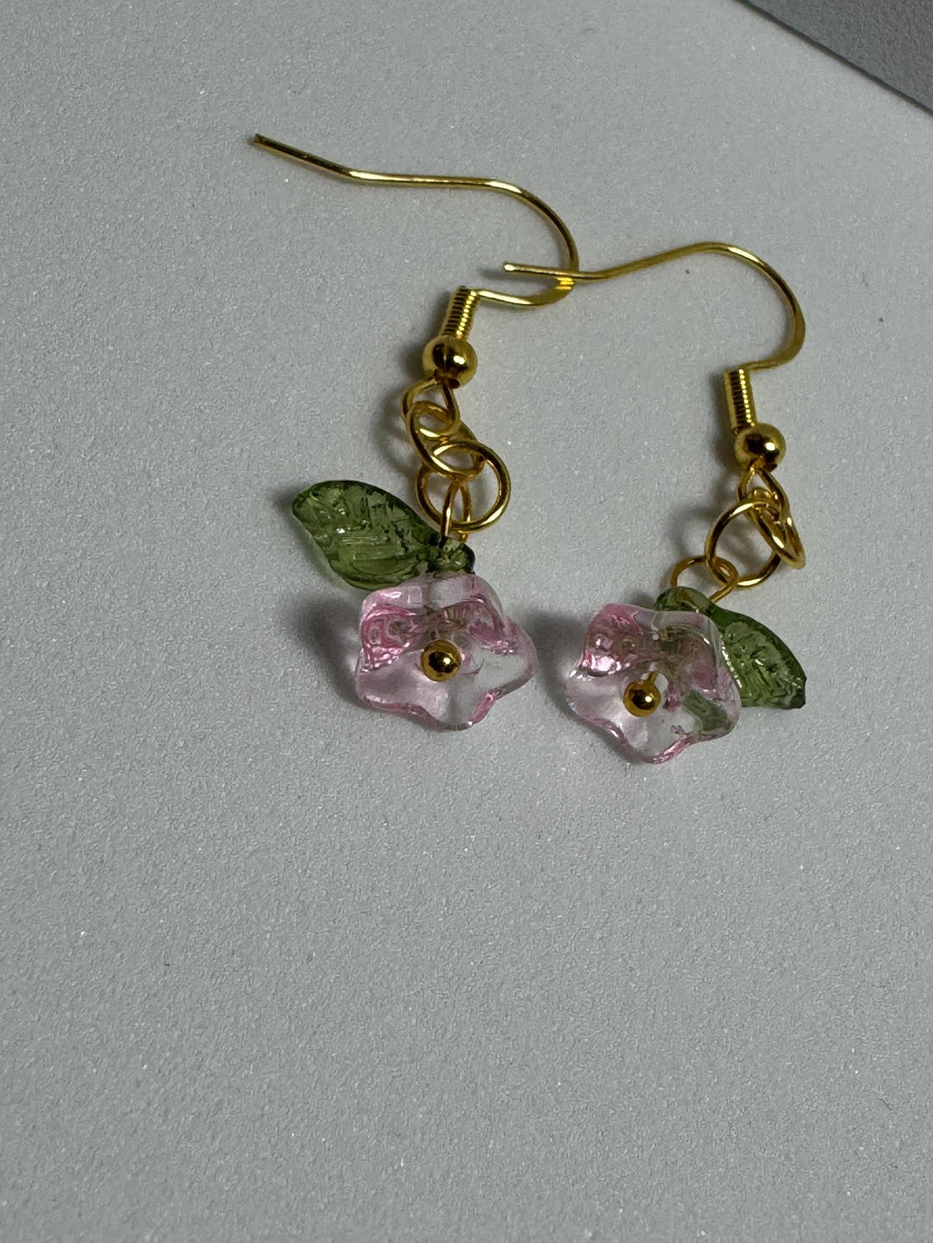 Beaded Flower Dangle Earrings