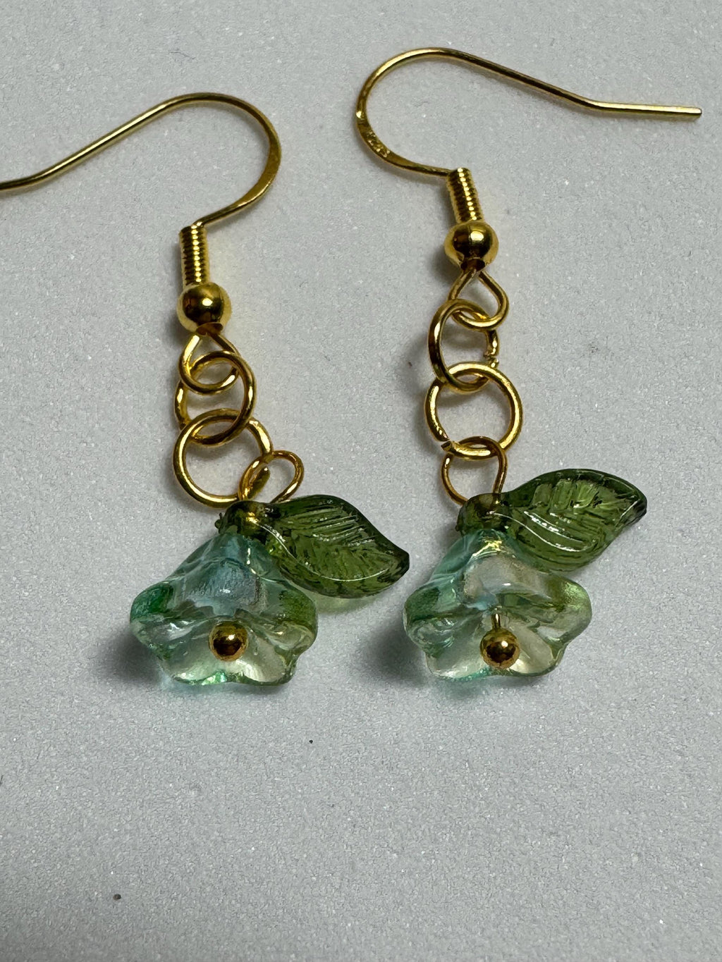 Beaded Flower Dangle Earrings