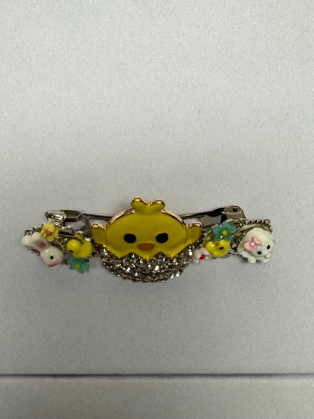 Chick in an Egg Metal Barrette