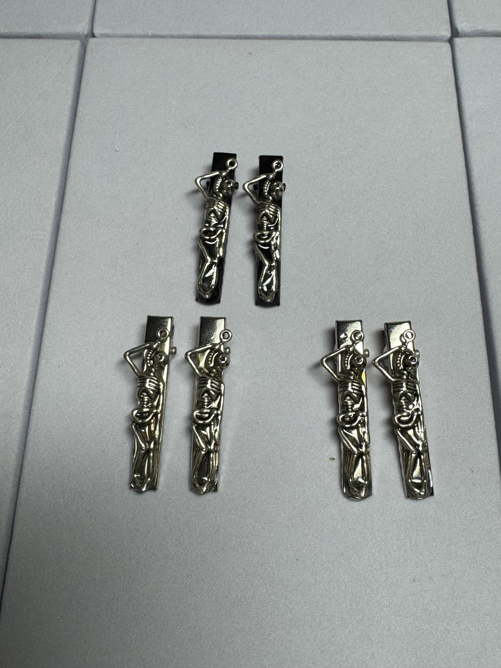 Skeleton with Top Hat Hair clip Barrette