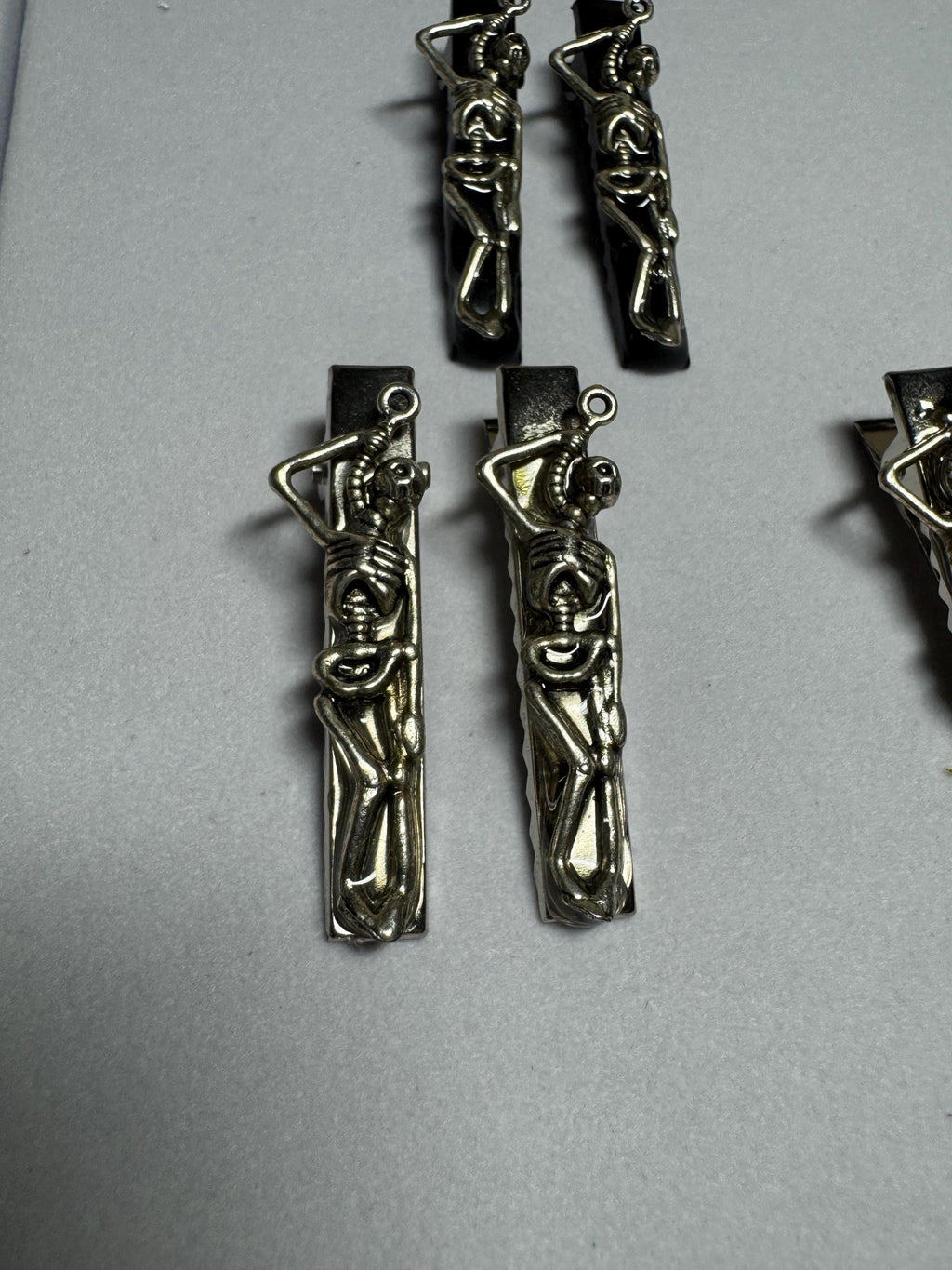 Pair of Small Skeleton Hair Clips Barrettes