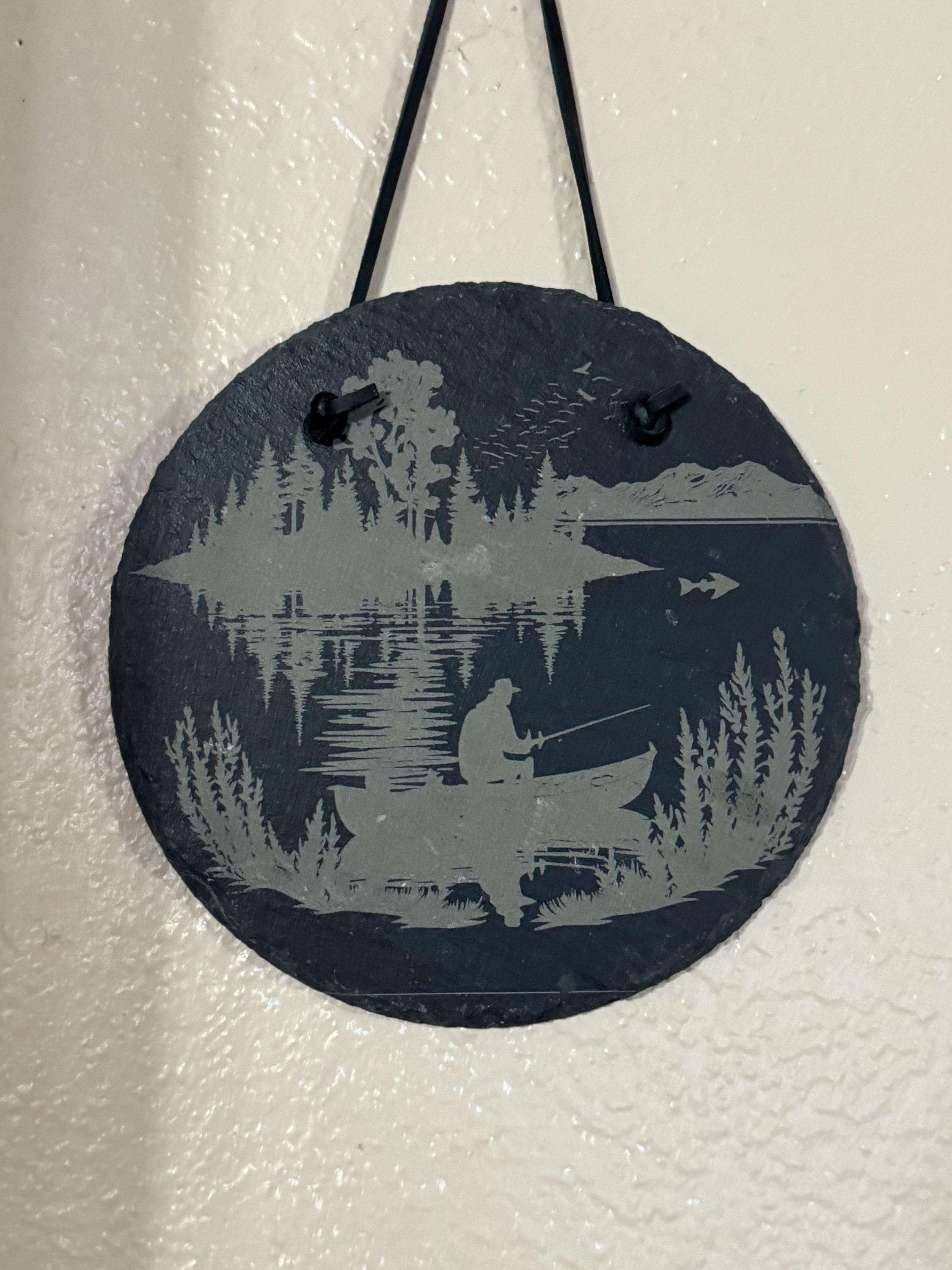 Slate Hanging Pictures, Fishing, Hamster, Flowers, Lighthouse,