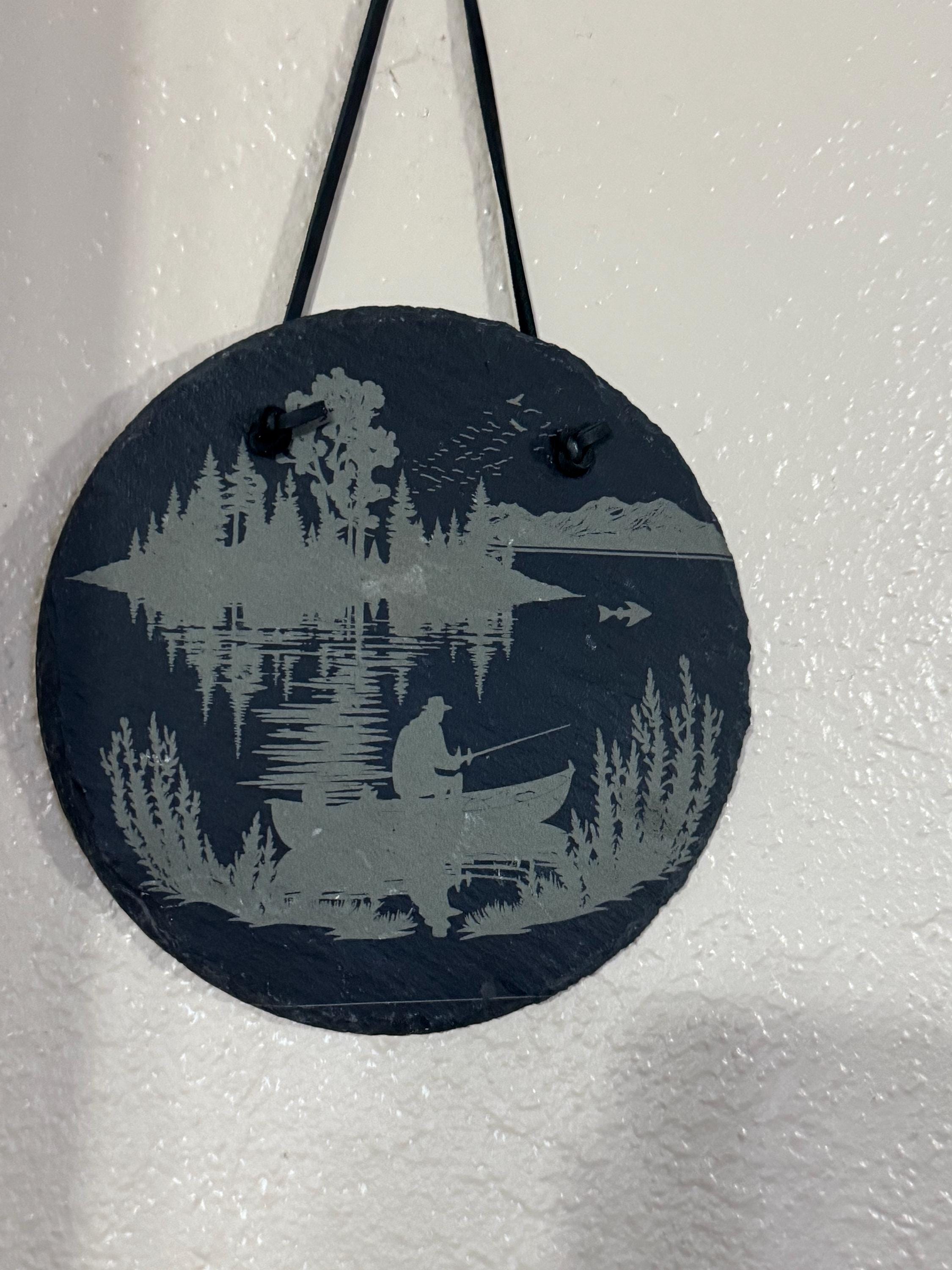 Slate Hanging Pictures, Fishing, Hamster, Flowers, Lighthouse,