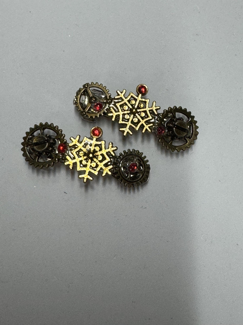 Snowflake Steampunk Metal Barrette sets